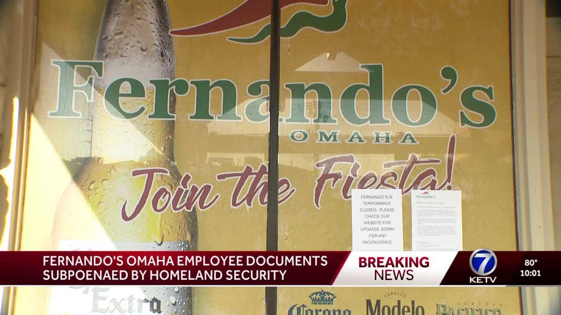 Fernando's Omaha Restaurant Dhs Subpoena
