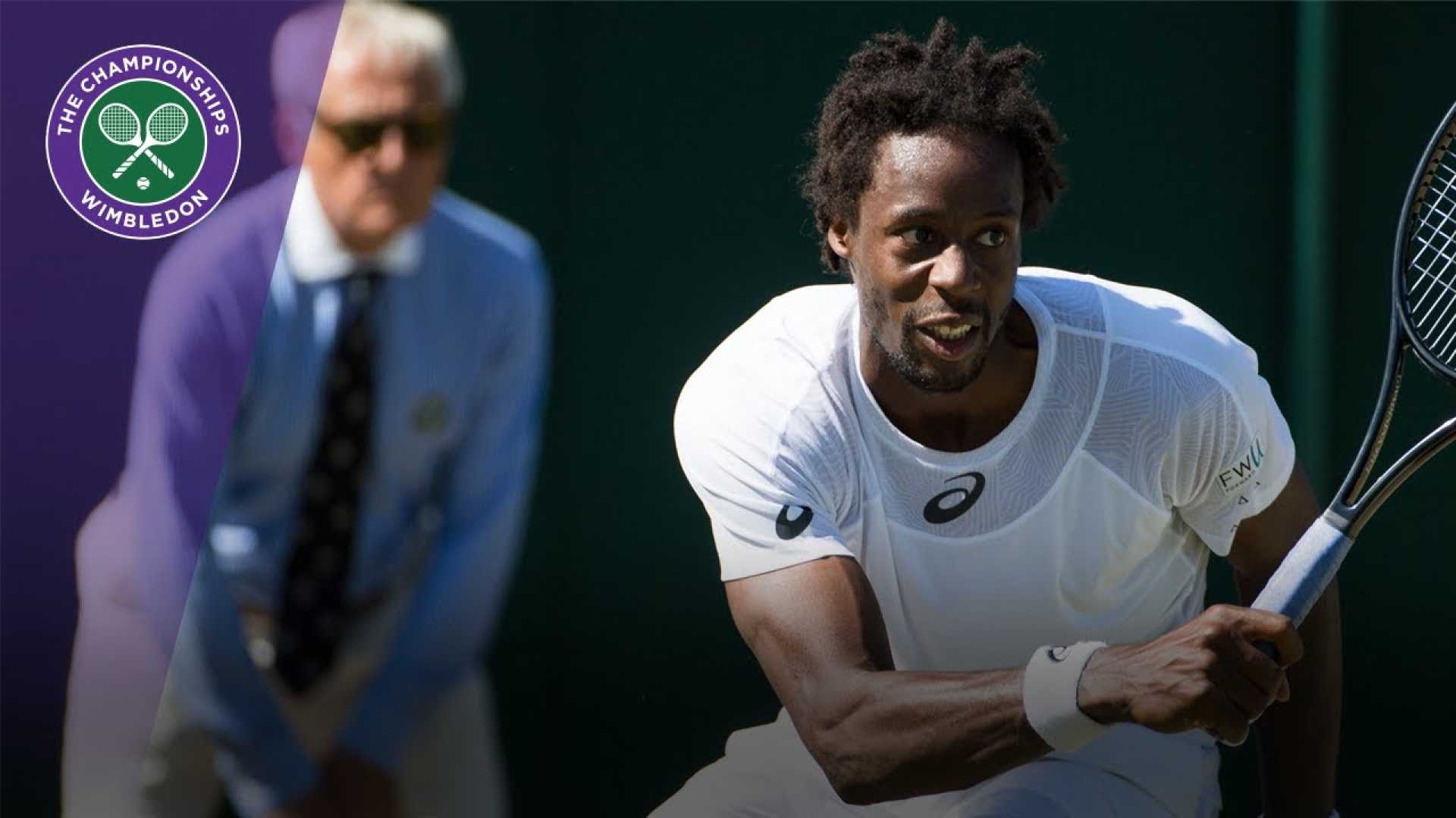 Gael Monfils Wimbledon Tennis Match
