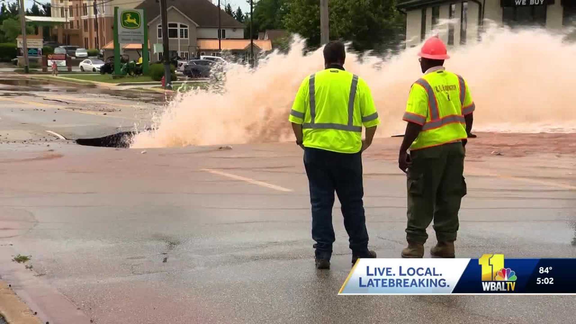 Hunt Valley Water Main Break