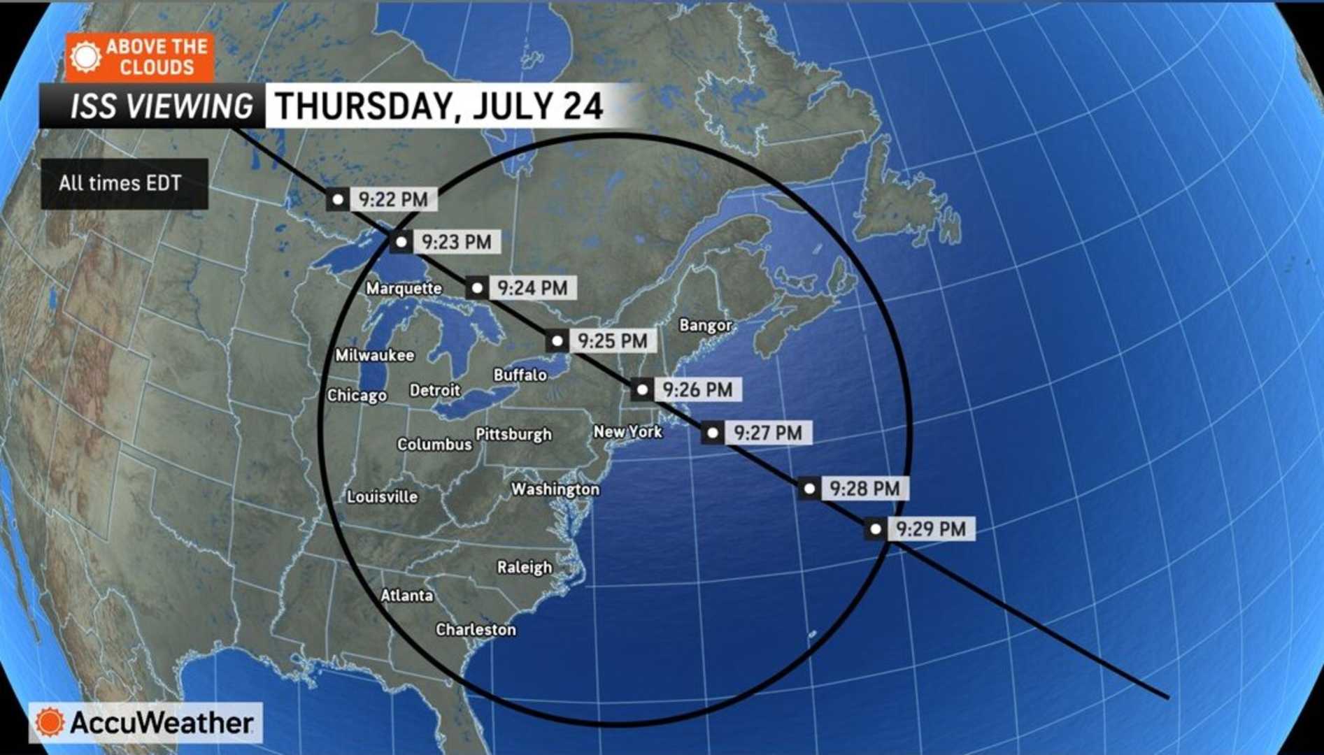 International Space Station Flyover North America