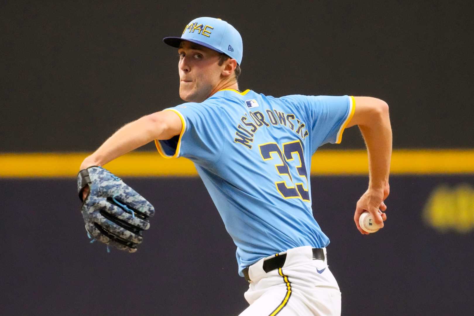 Jacob Misiorowski Pitching Milwaukee Brewers