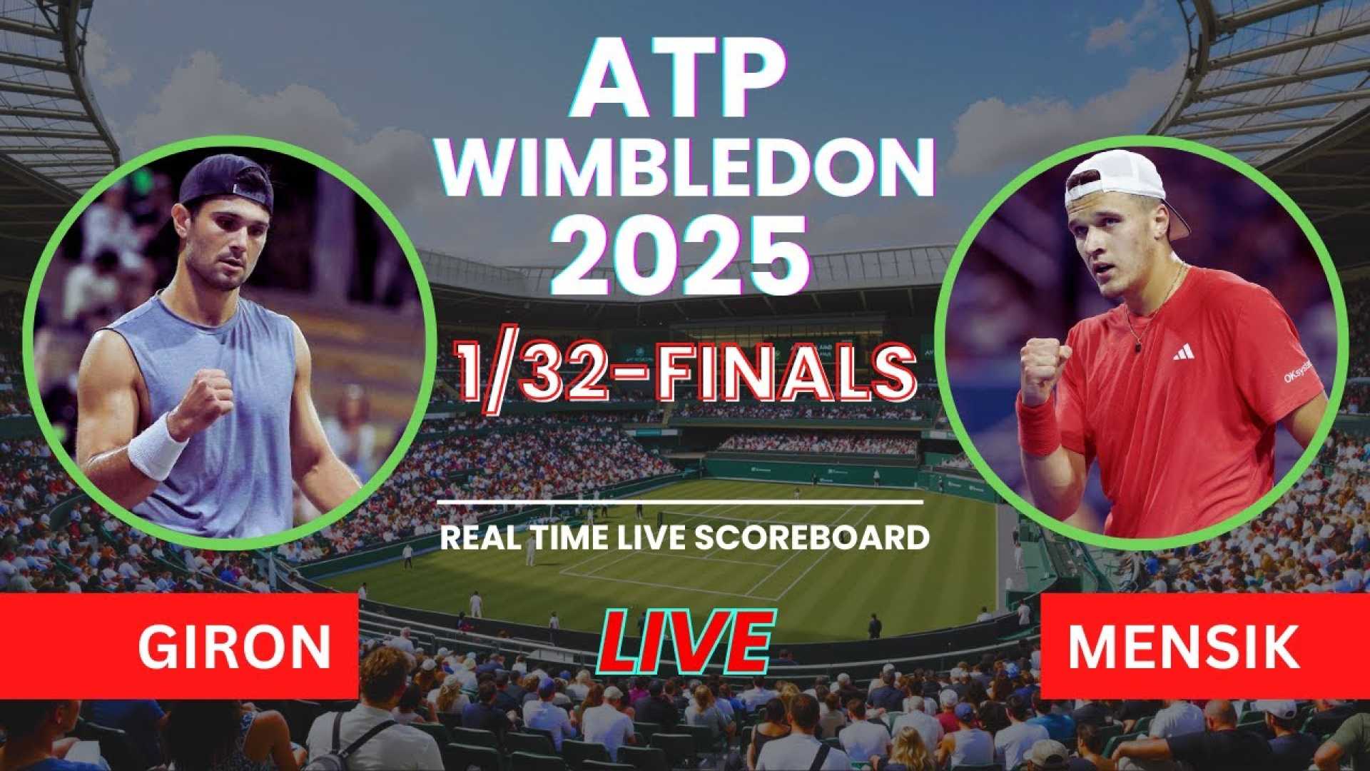 Jakub Mensik Vs Marcos Giron Wimbledon 2025