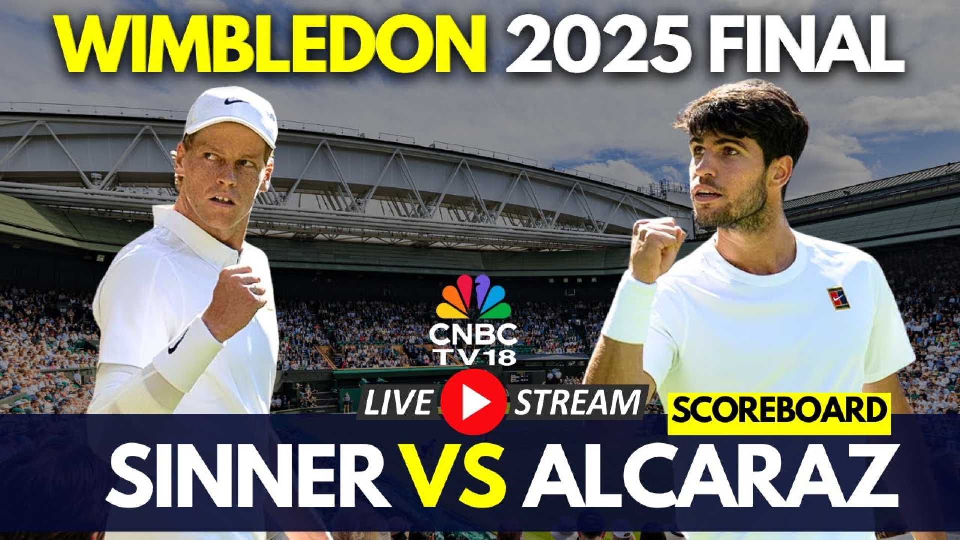 Jannik Sinner Carlos Alcaraz Wimbledon 2025