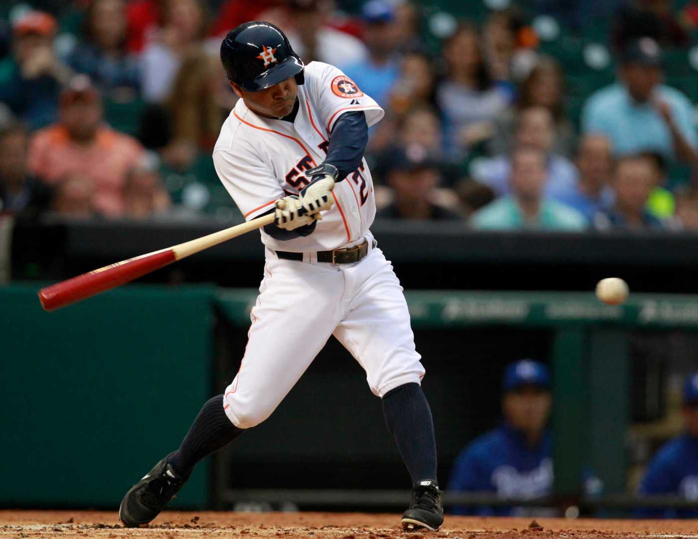 Jose Altuve Hitting Baseball