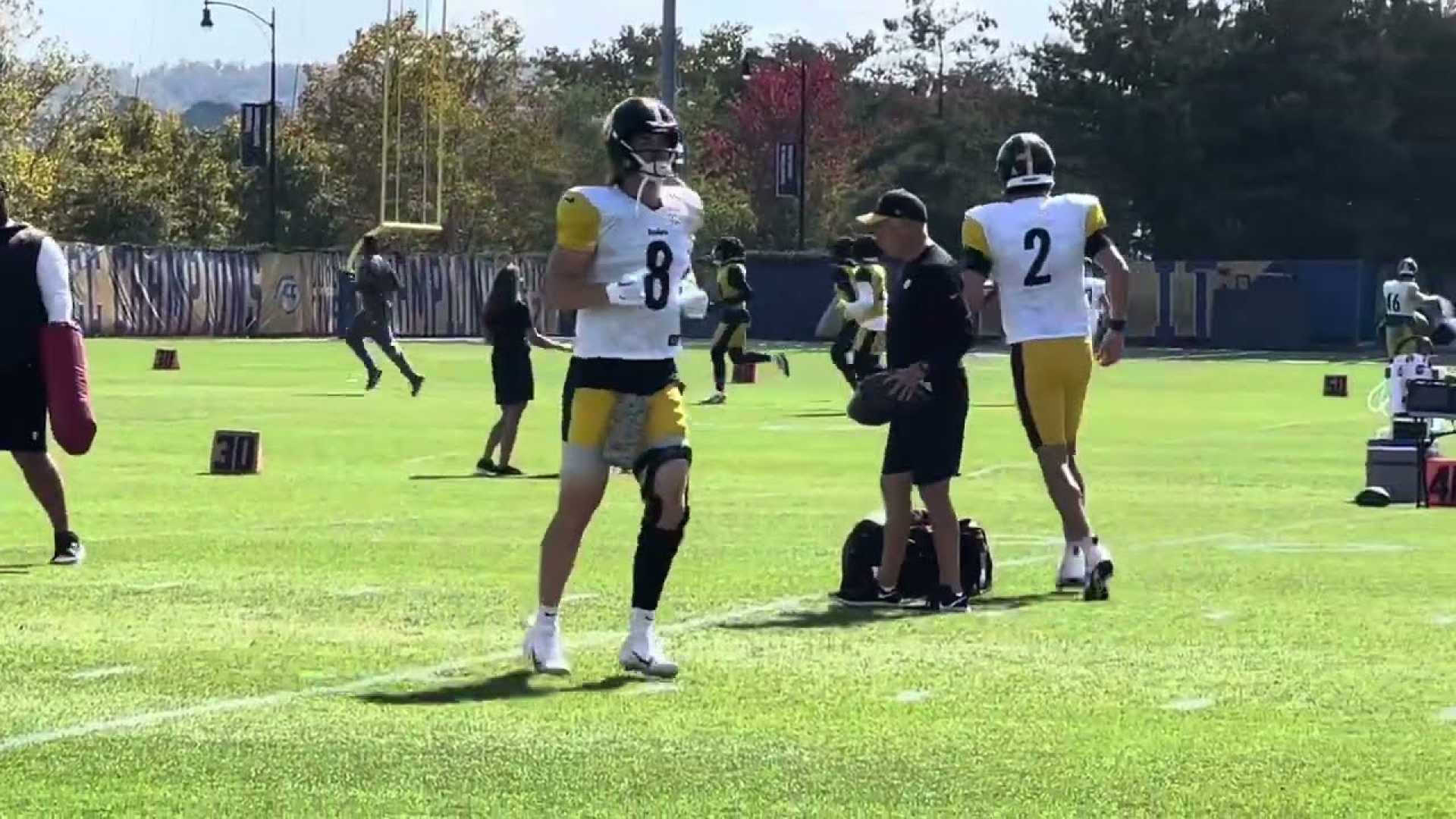 Kenny Pickett Hamstring Injury Practice