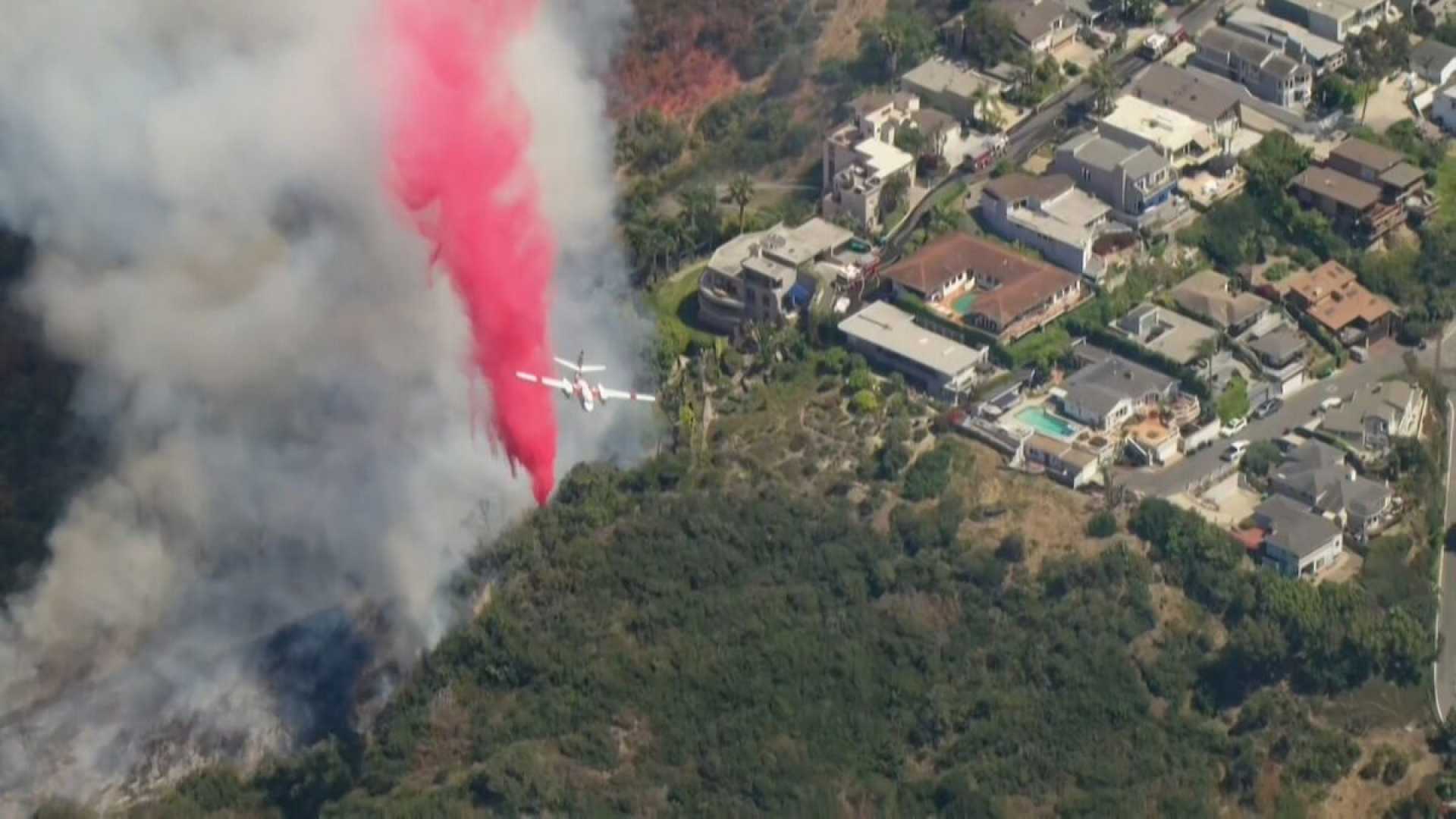 Laguna Beach Fireworks Brush Fire