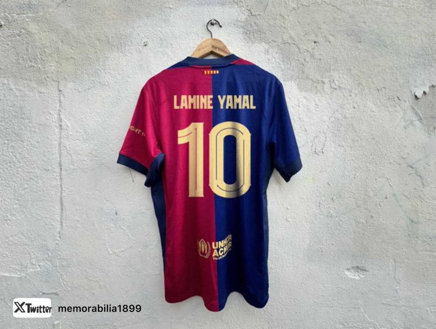 Lamine Yamal Barcelona No. 10 Jersey