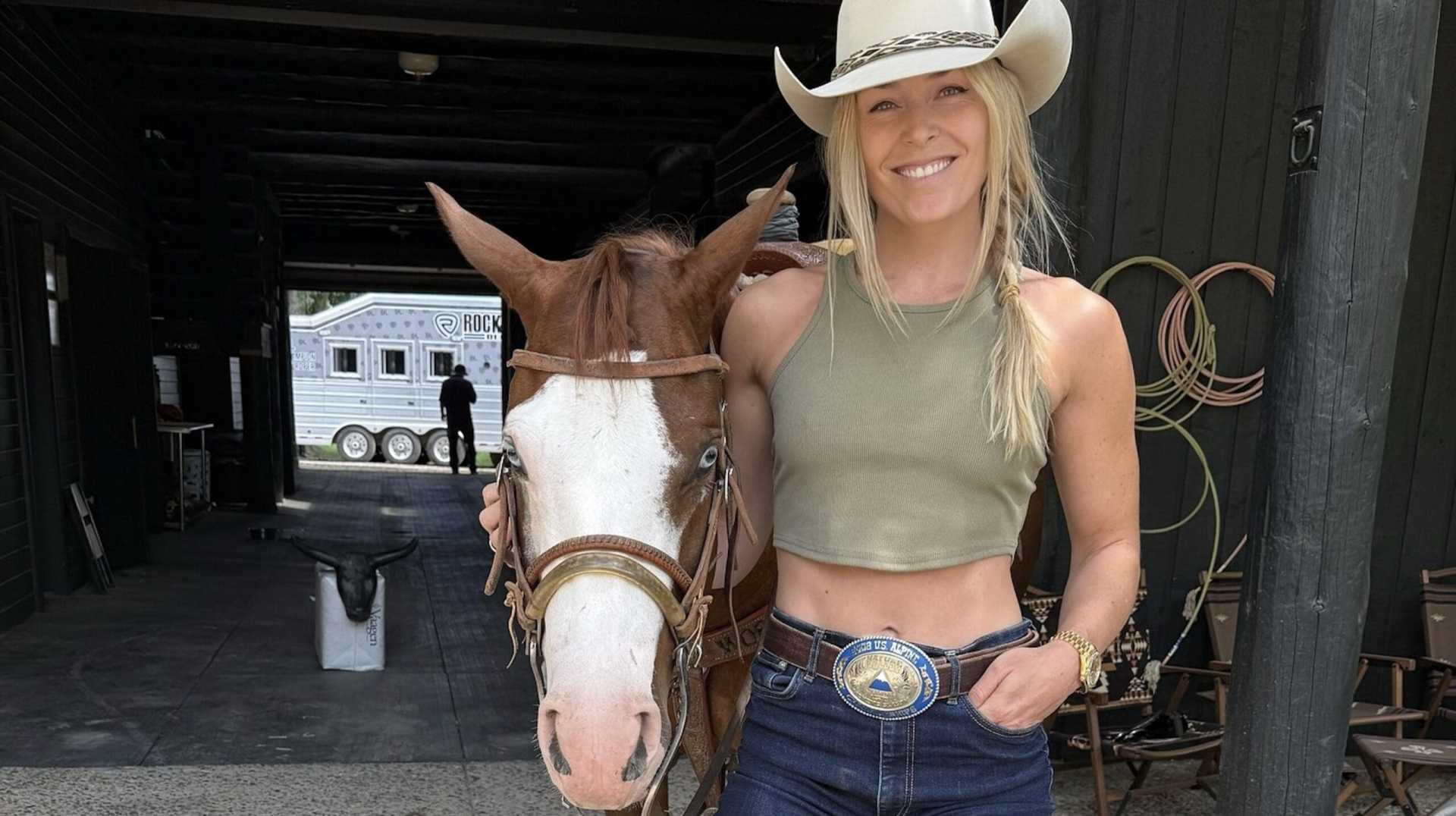 Lindsey Vonn Riding Lesson Texas
