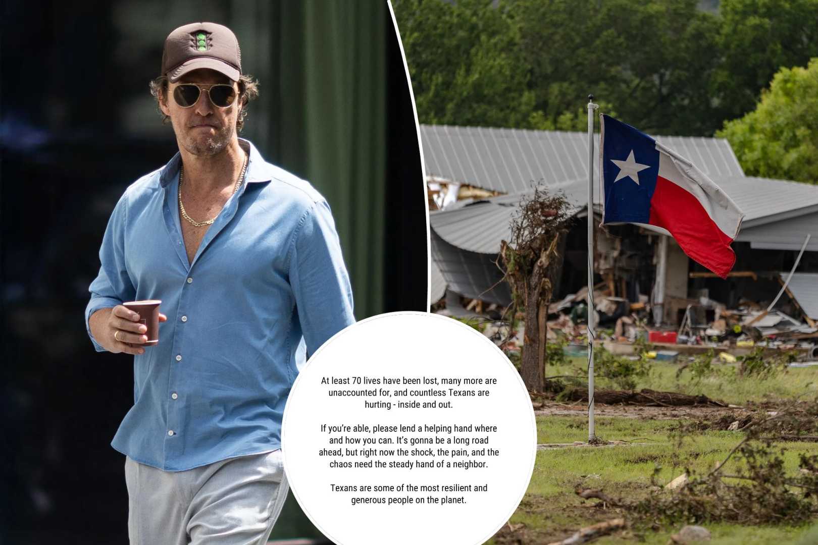 Matthew Mcconaughey Texas Flood Support