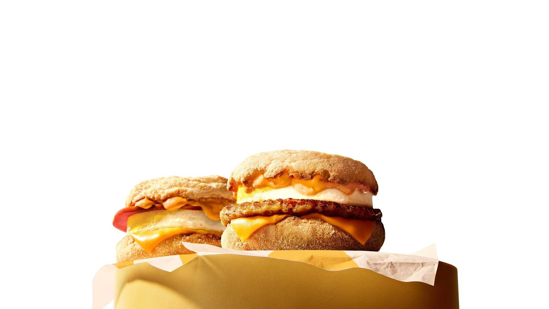 Mcdonald's Spicy Mcmuffins Breakfast Sandwiches