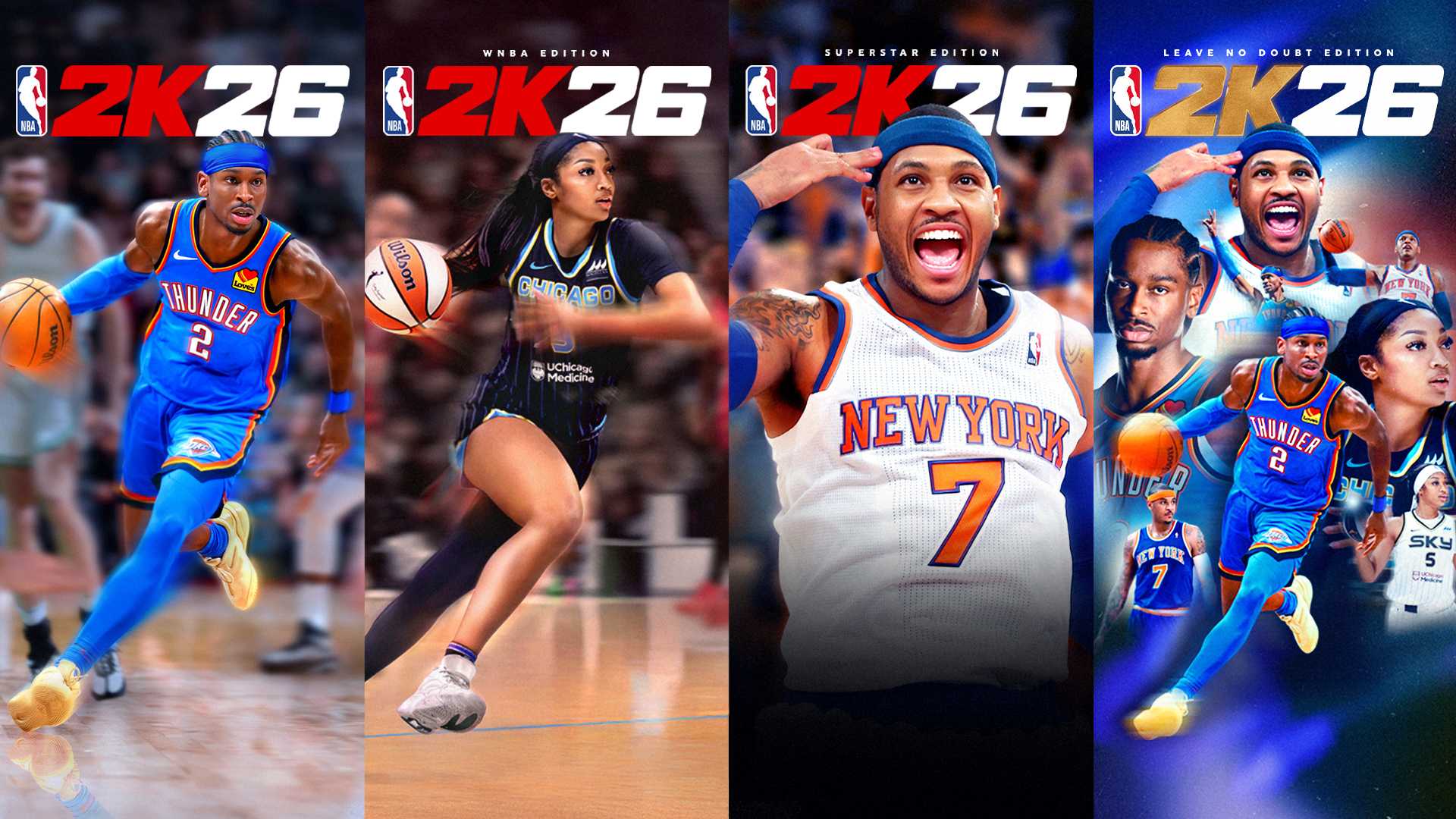 Nba 2k26 Shai Gilgeous Alexander Angel Reese Carmelo Anthony