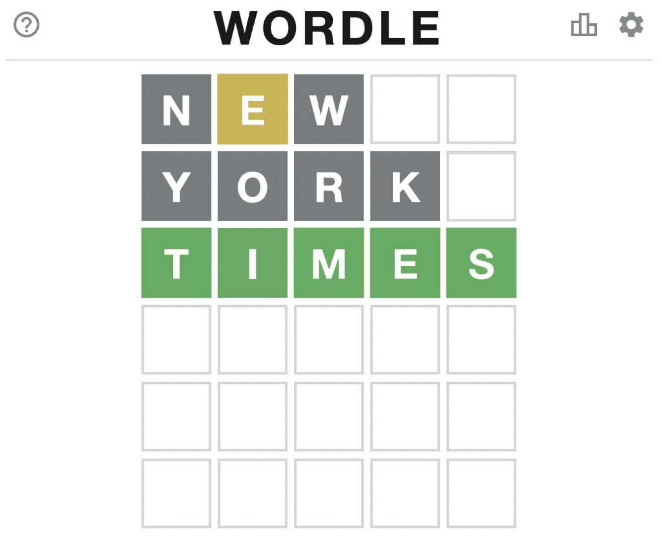 New York Times Wordle Game