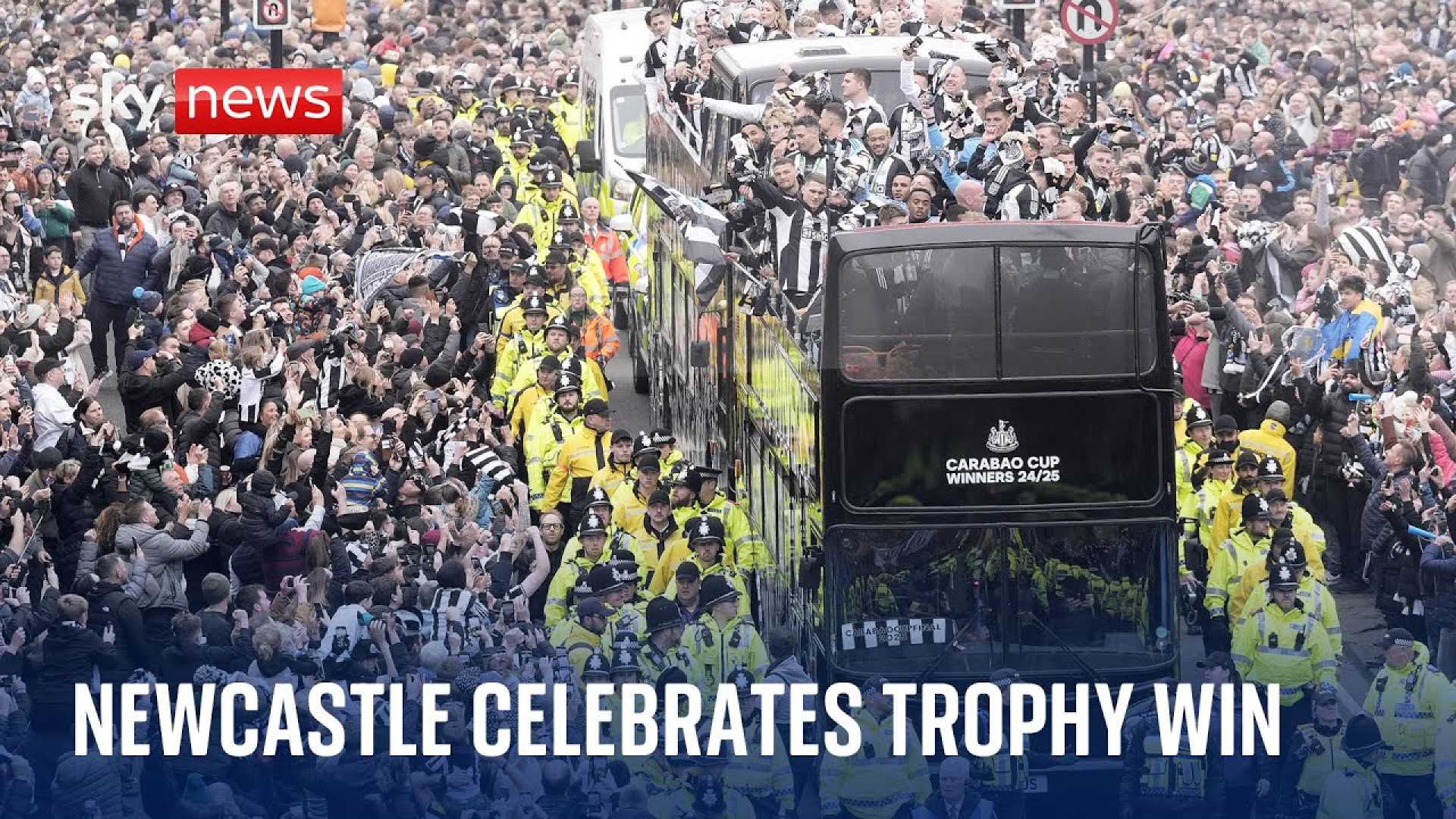 Newcastle United Fans Celebrating