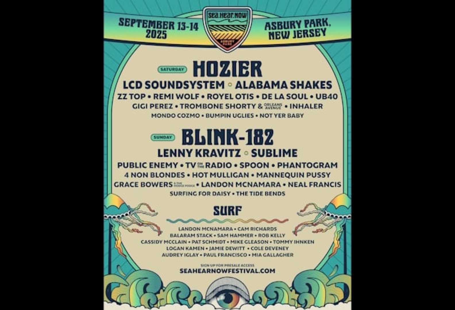Sea Hear Now Festival Music Lineup 2025