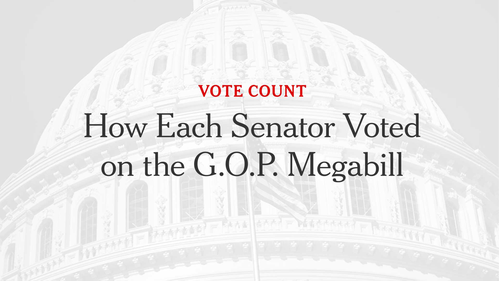 Senate Gop Megabill Legislation