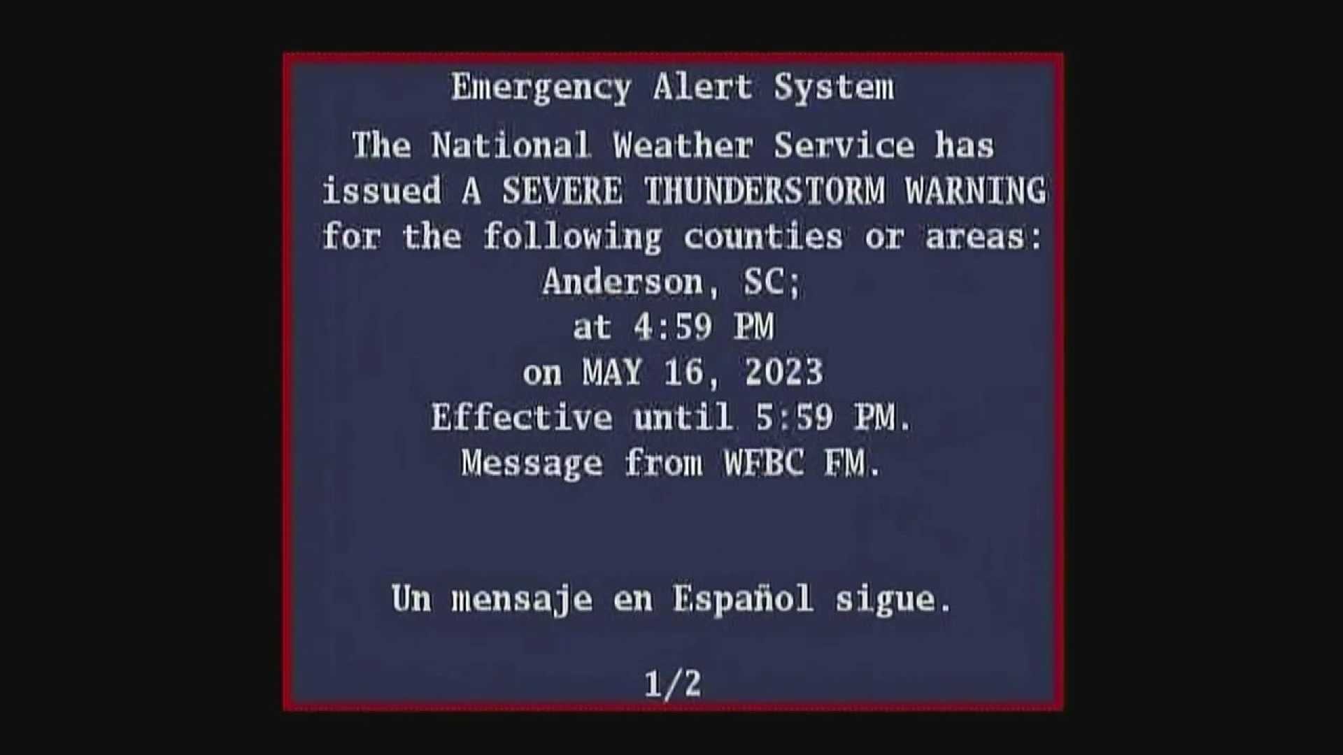 Severe Thunderstorms Weather Alerts