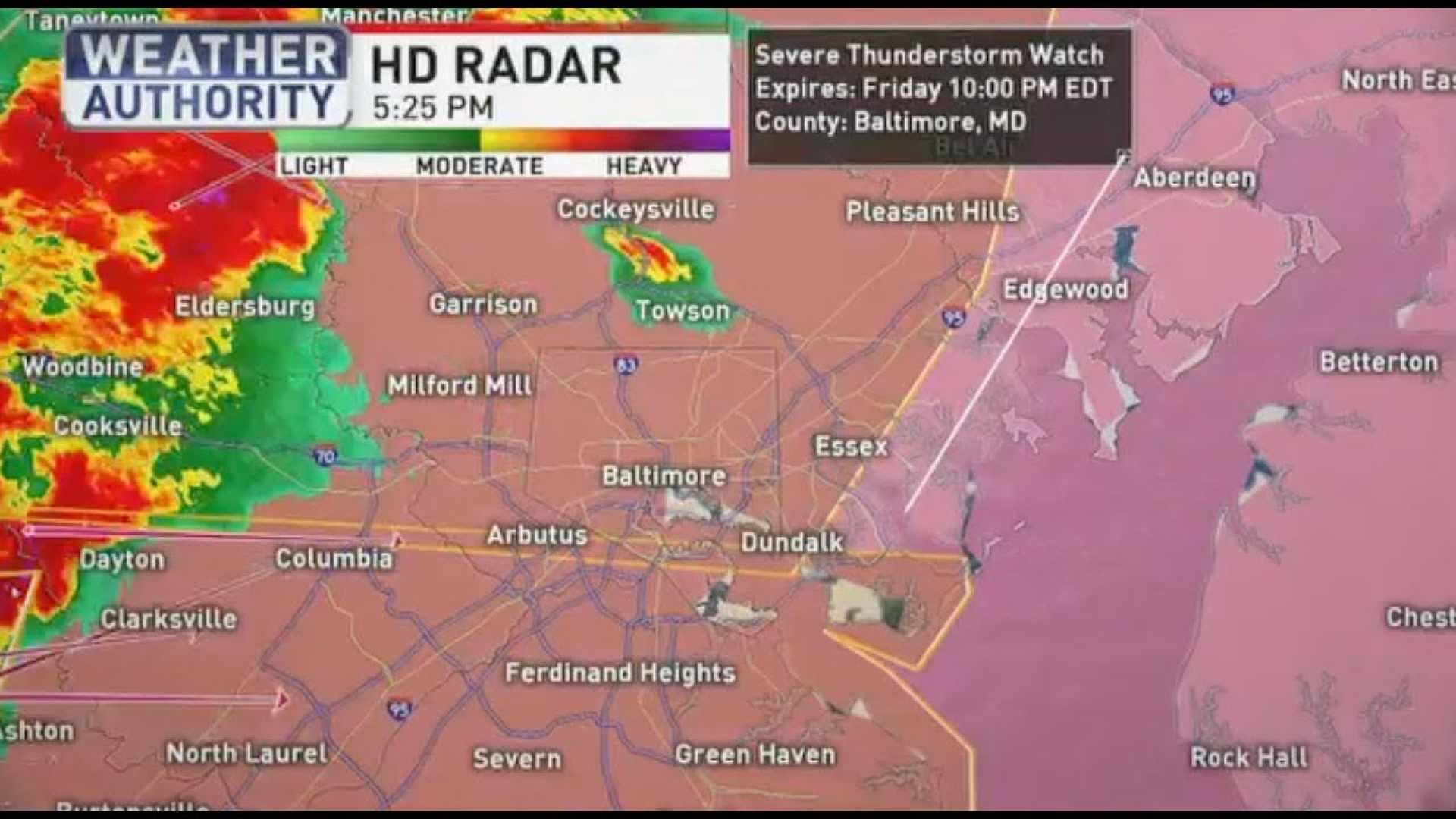 Tornado Warning Baltimore Severe Storms