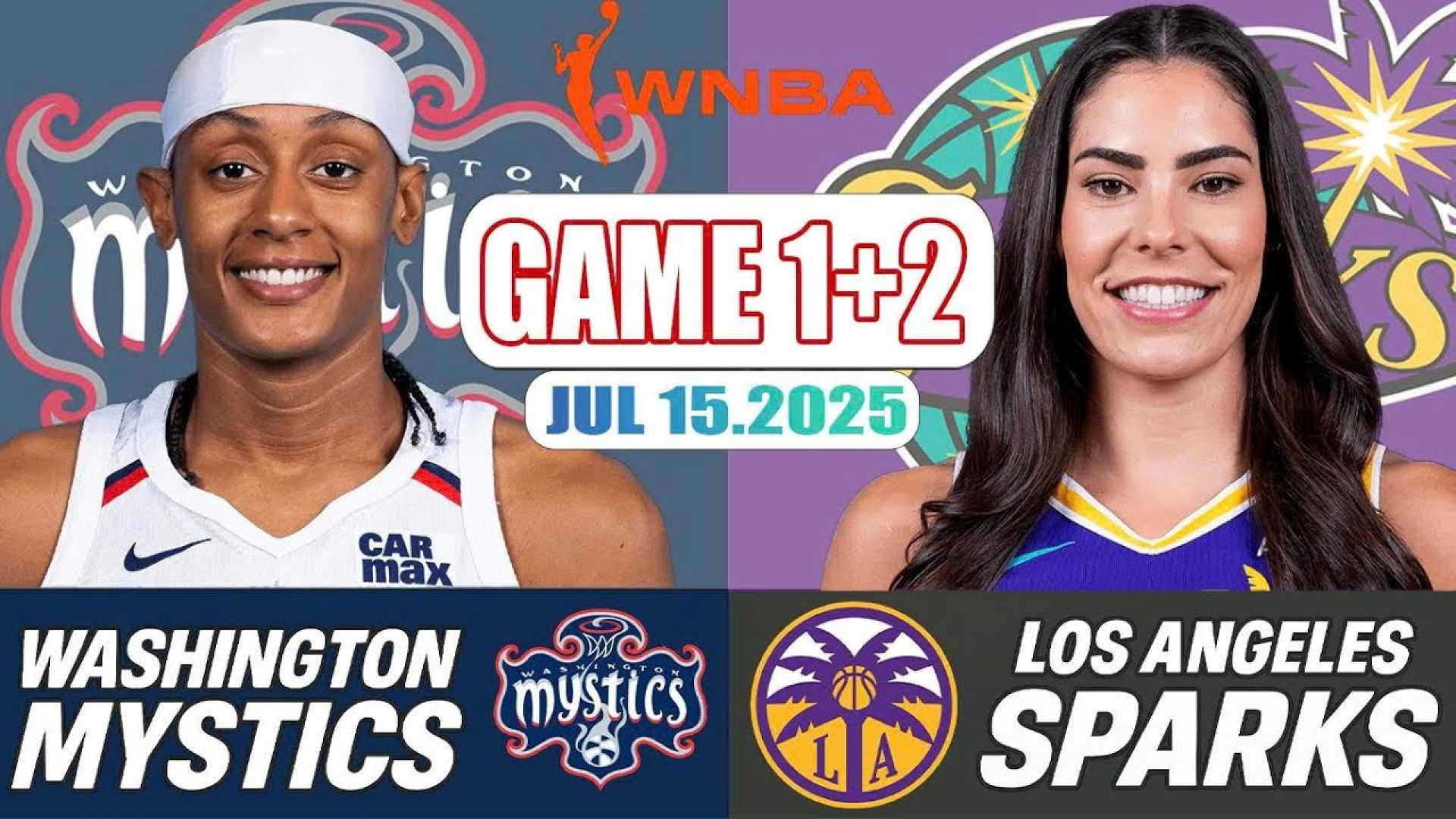 Washington Mystics Vs Los Angeles Sparks Wnba Game