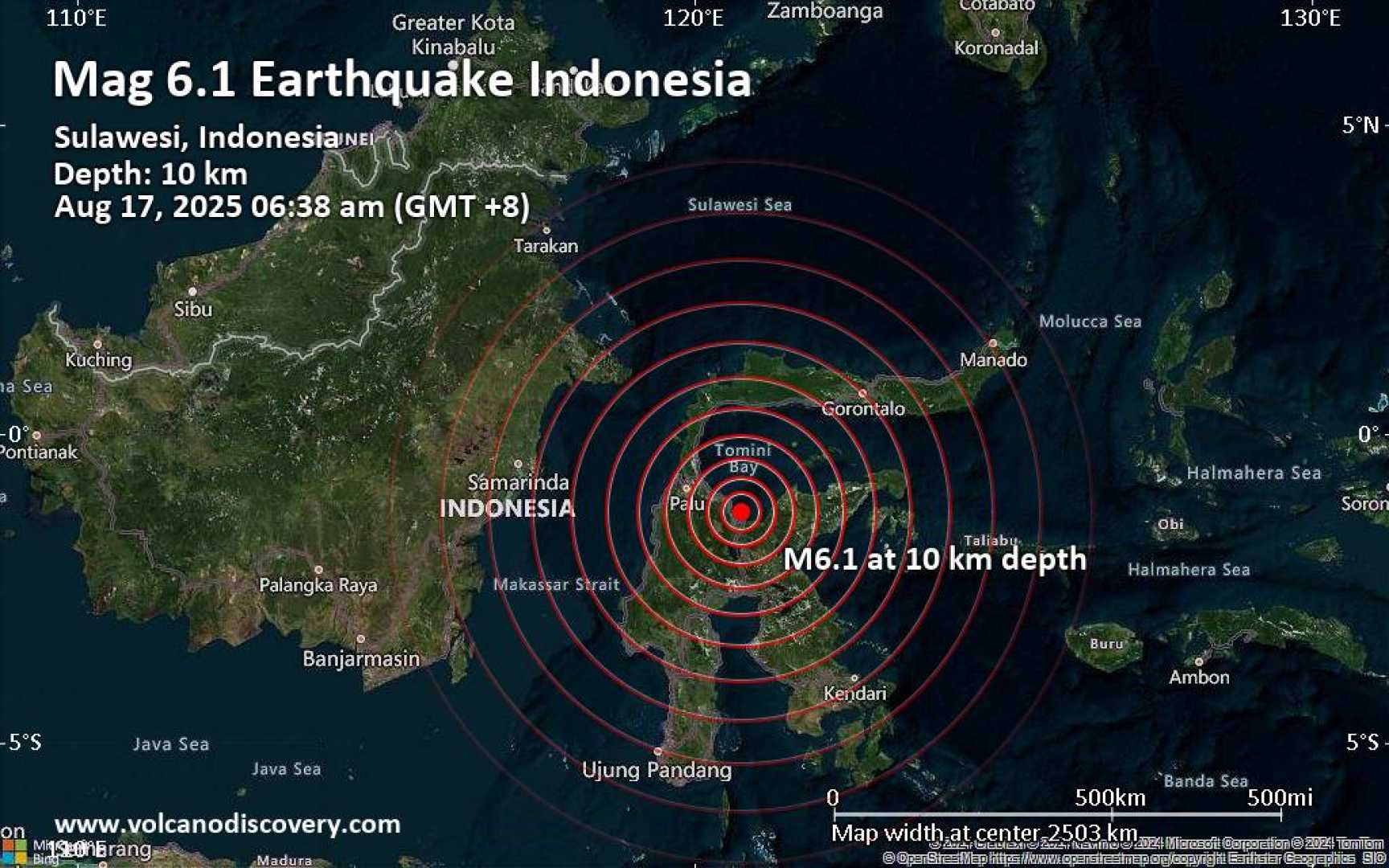 6.0 Earthquake Indonesia August 2025
