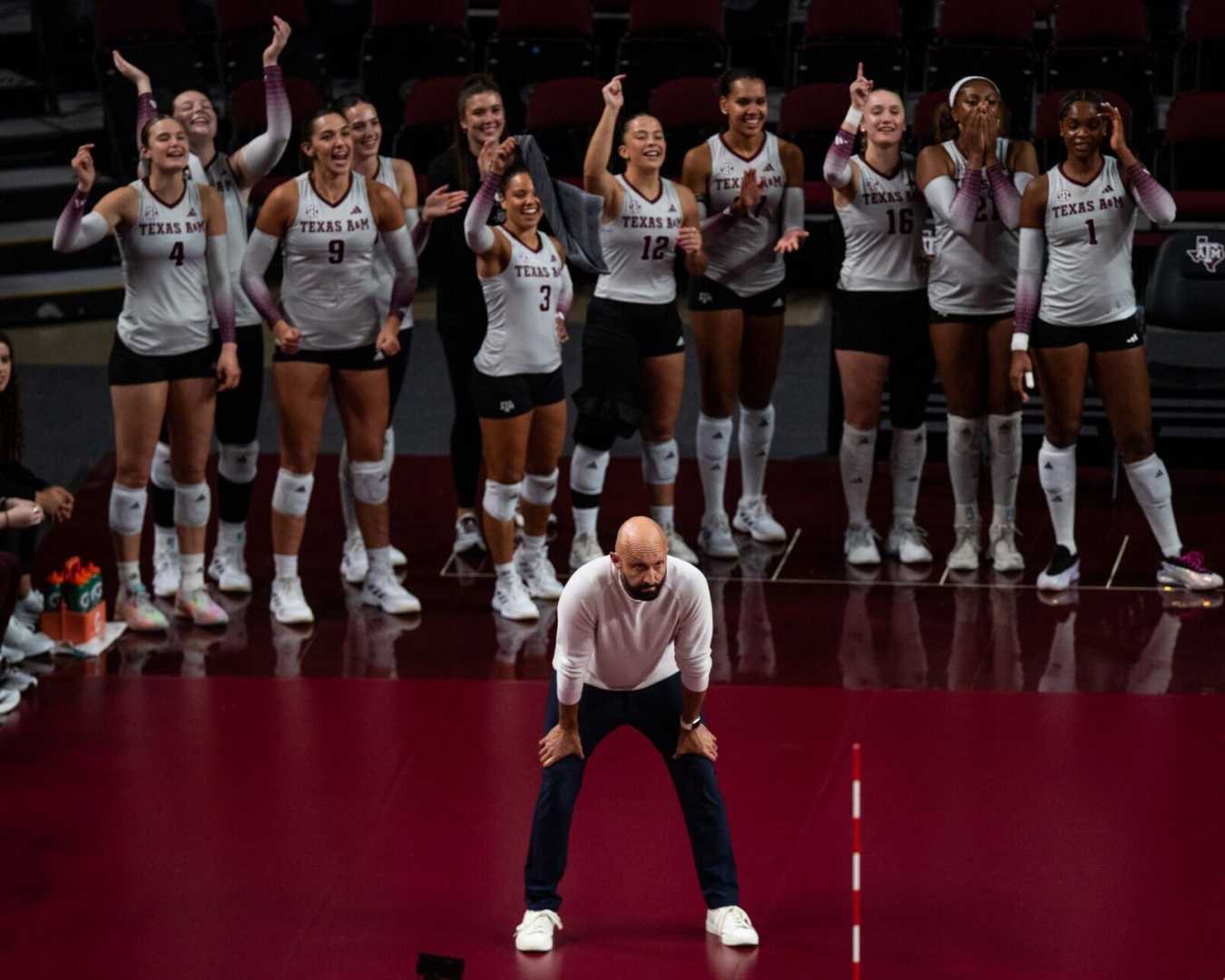 Aggies Volleyball Team Playing Minnesota