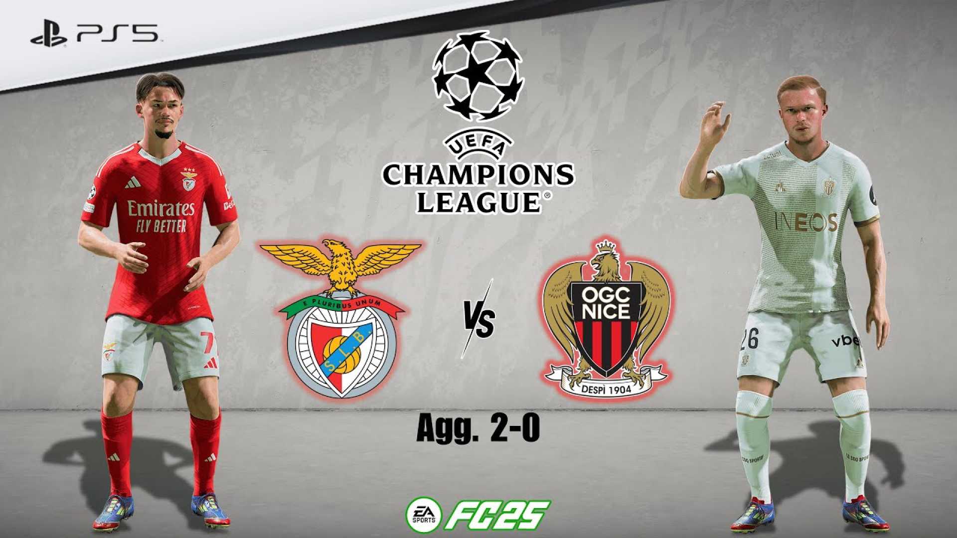 Benfica Nice Uefa Champions League Match