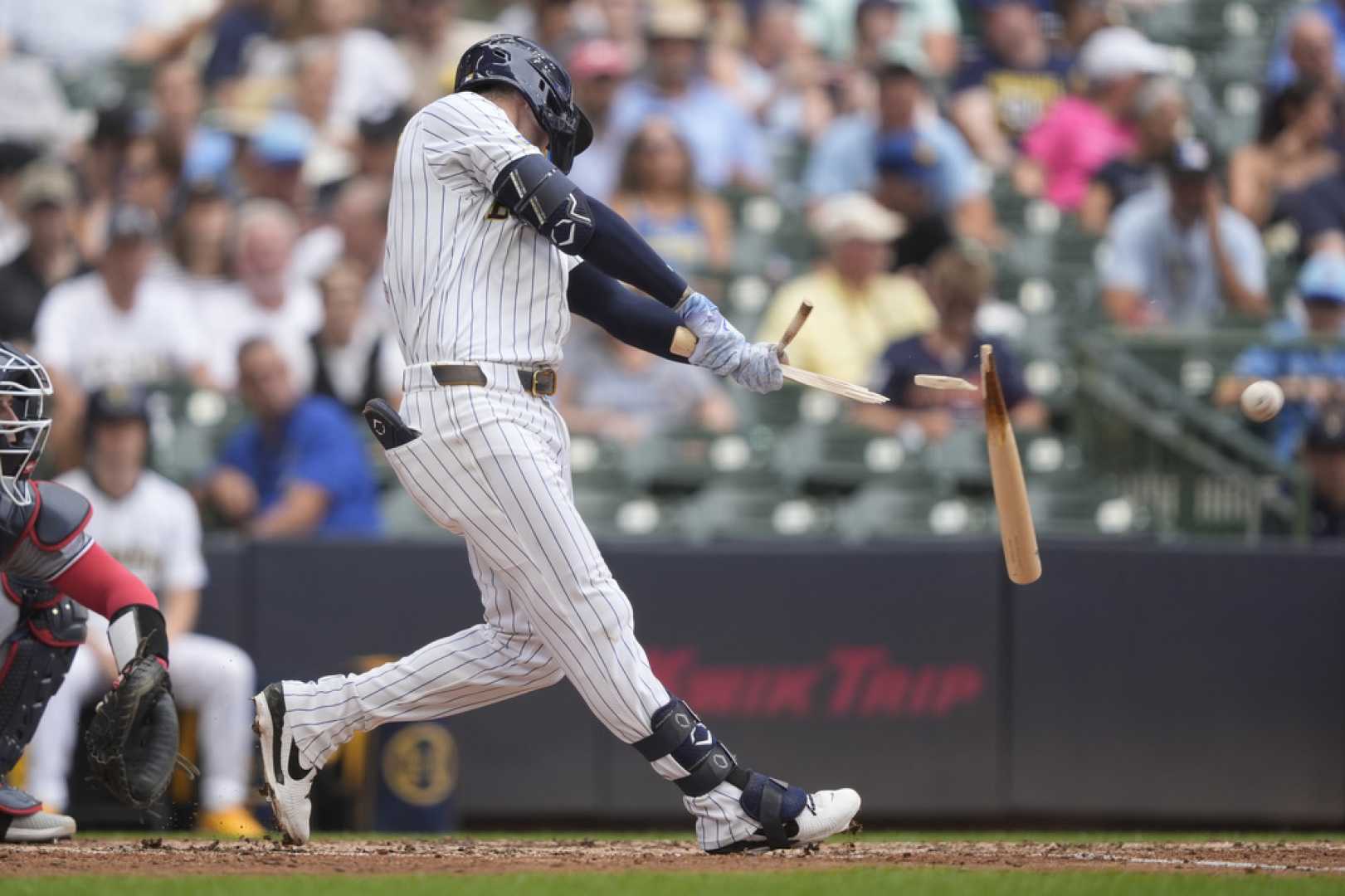 Brice Turang Hitting Home Run Against Nationals