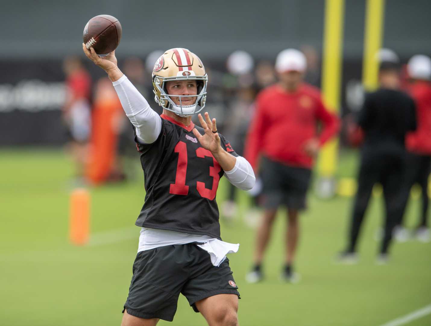 Brock Purdy Ricky Pearsall Nfl Training Camp