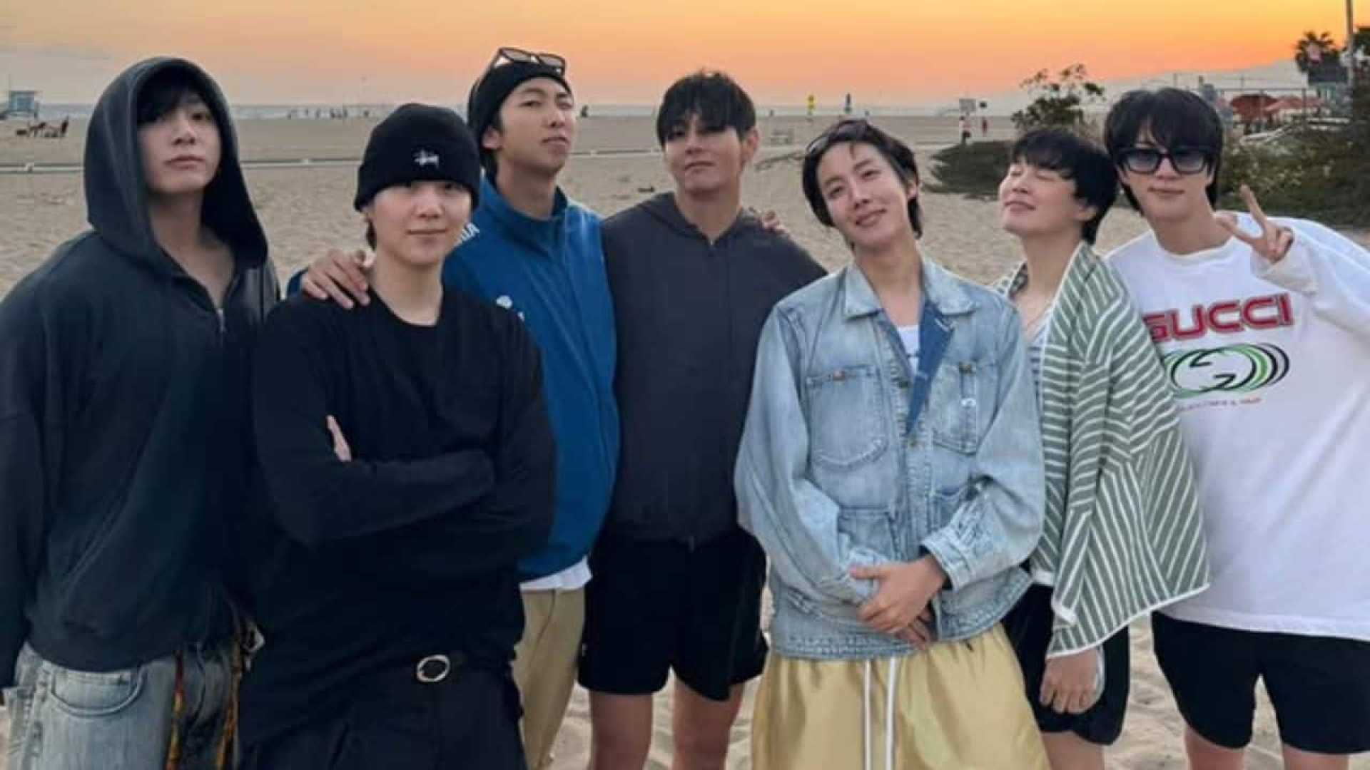 Bts Members Reunion Beach Photos