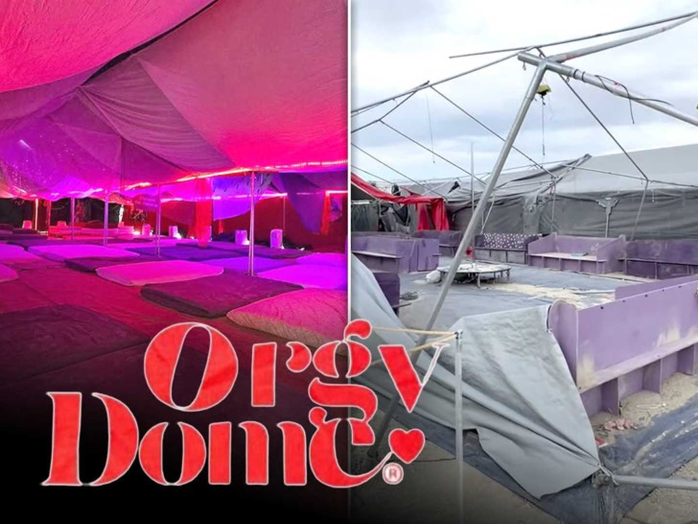 Burning Man Festival Orgy Dome Wind Damage