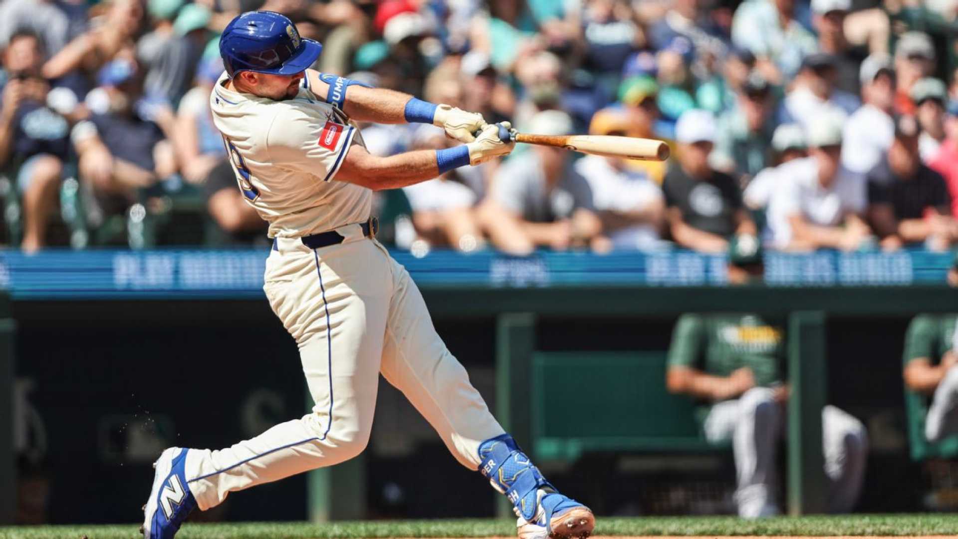 Cal Raleigh Hitting Home Run Seattle Mariners