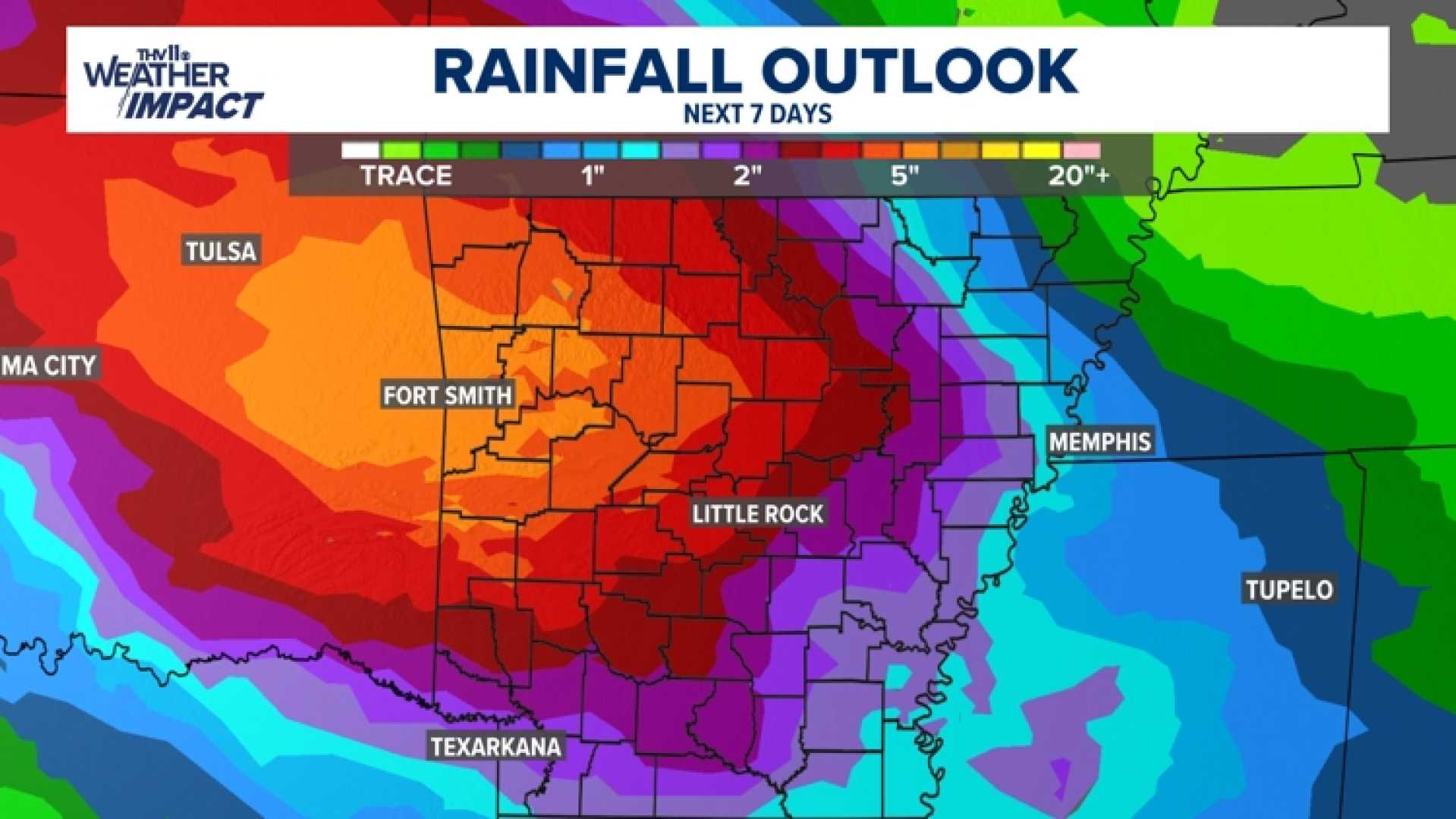 Central Arkansas Weather Forecast