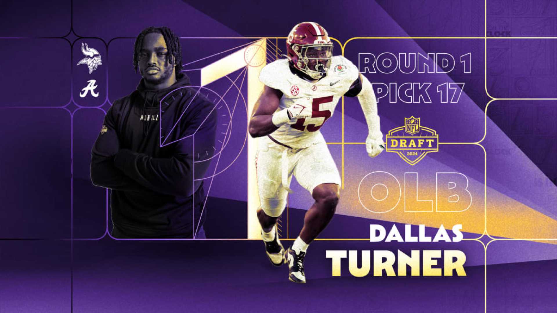 Dallas Turner Minnesota Vikings Football