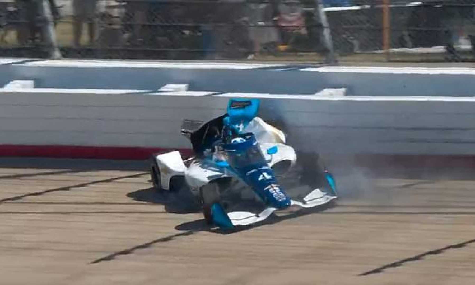 David Malukas Indycar Crash Nashville
