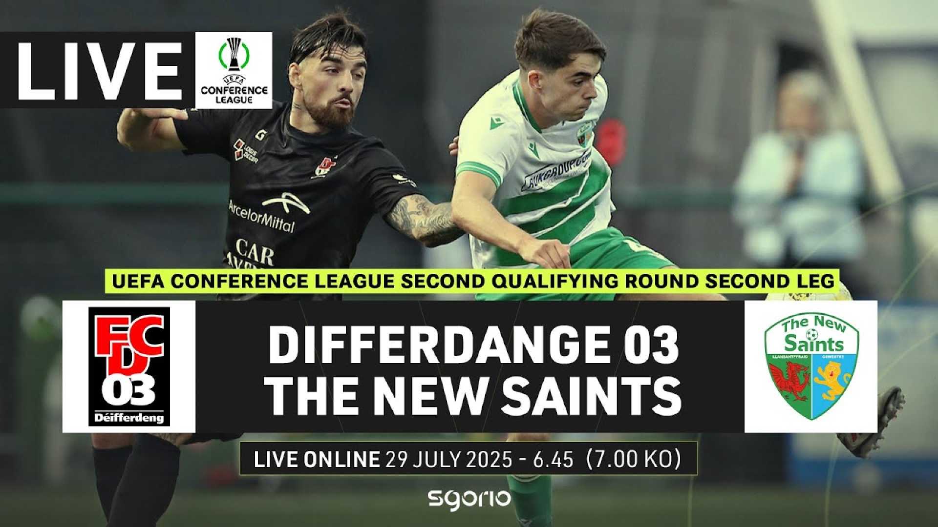 Differdange 03 Vs The New Saints Football Match