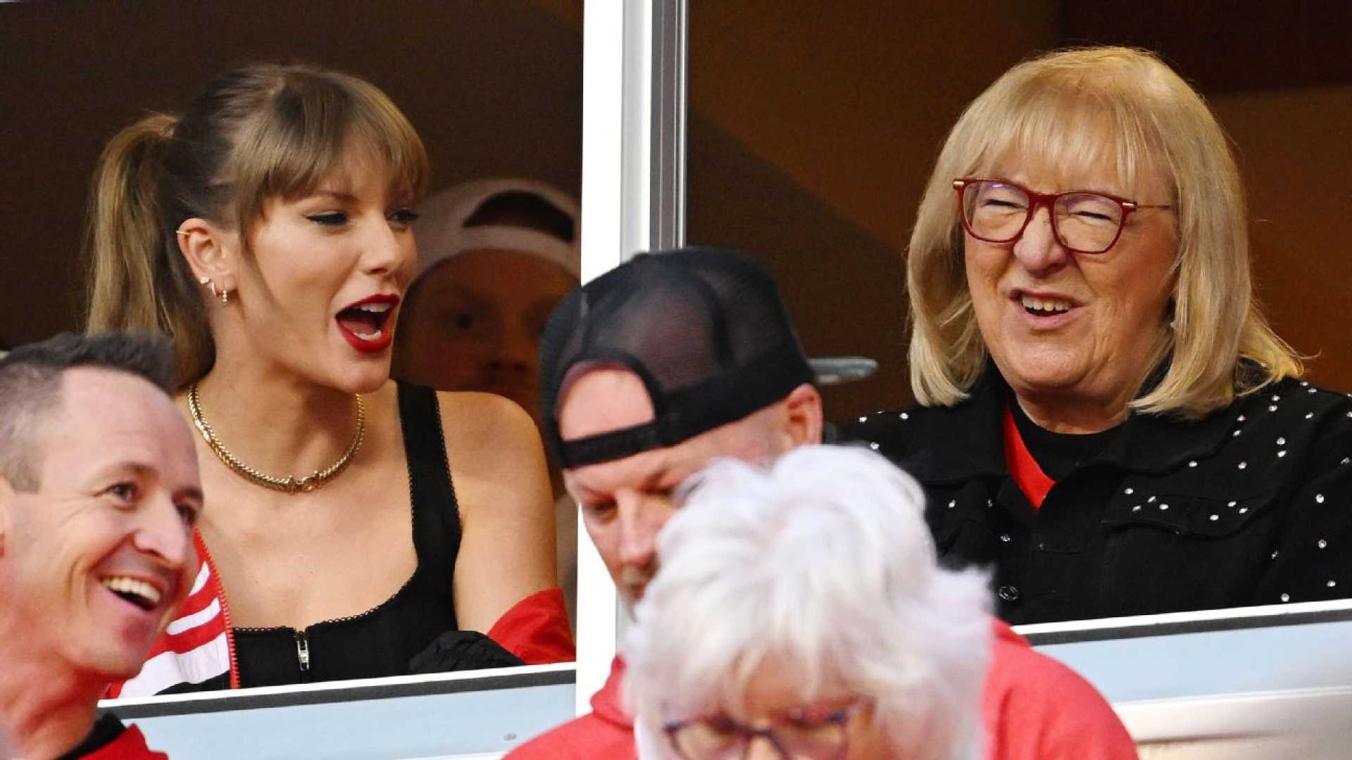 Donna Kelce Taylor Swift Side By Side Images