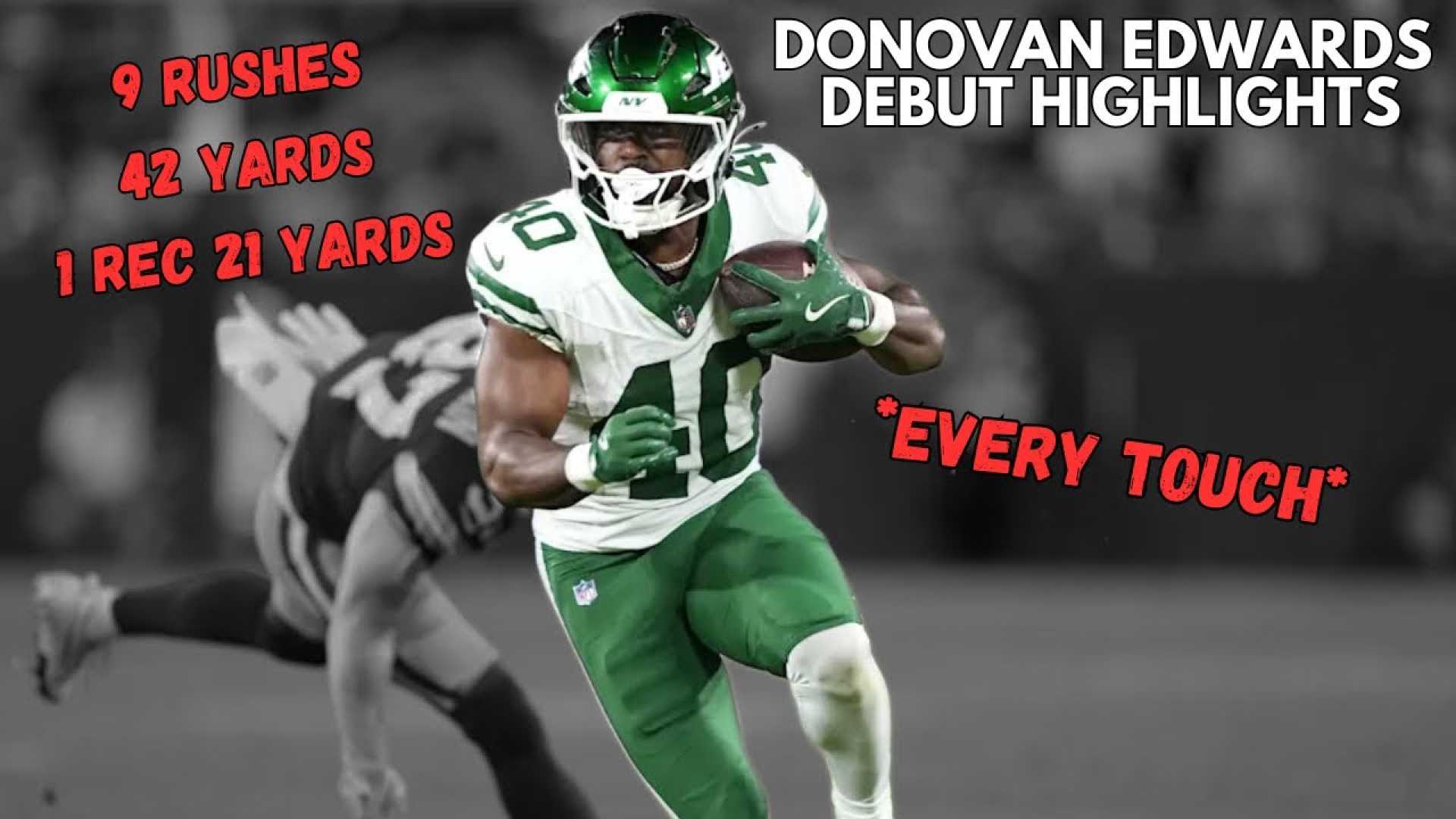 Donovan Edwards New York Jets Preseason