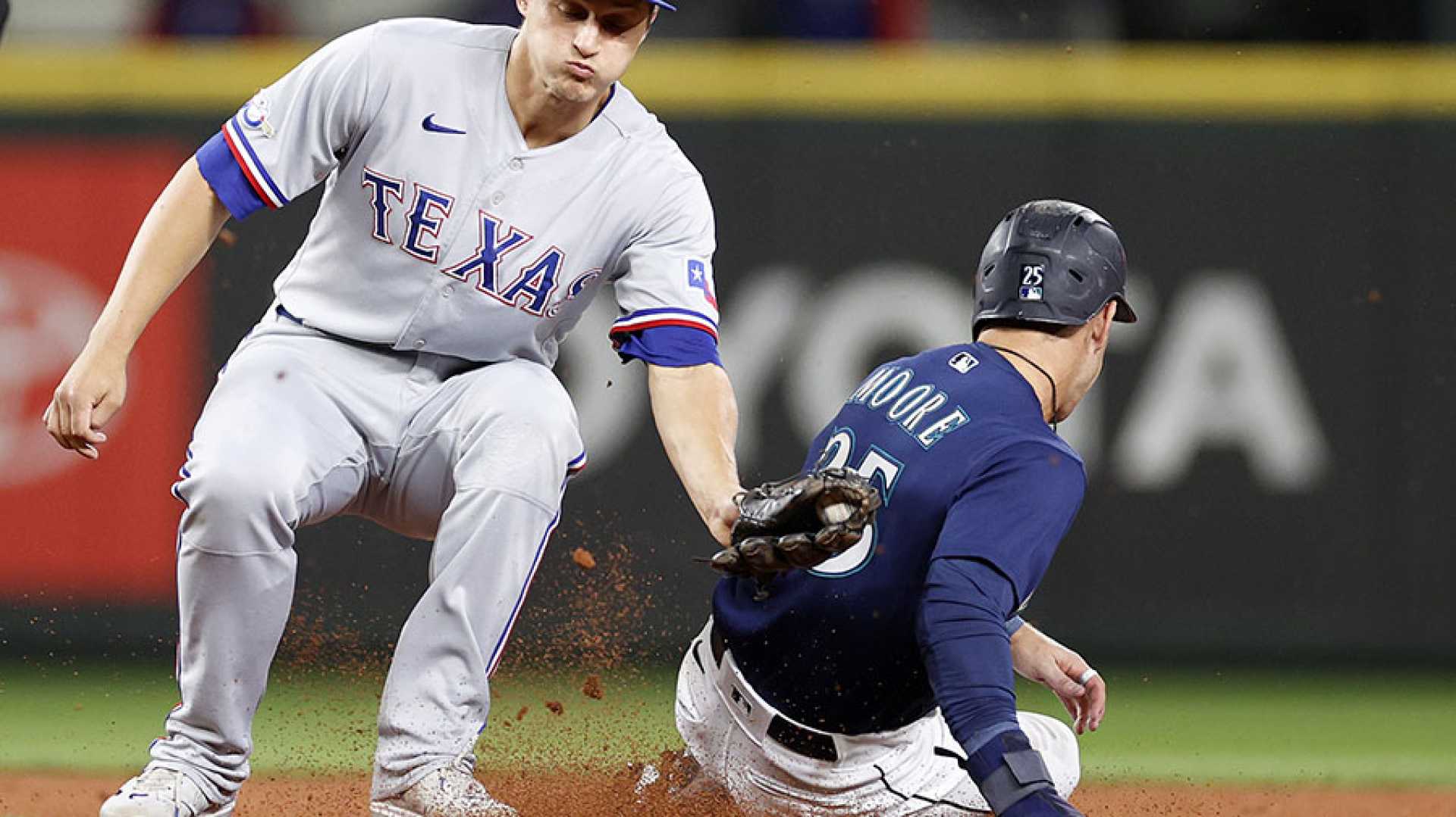 Dylan Moore Seattle Mariners Texas Rangers