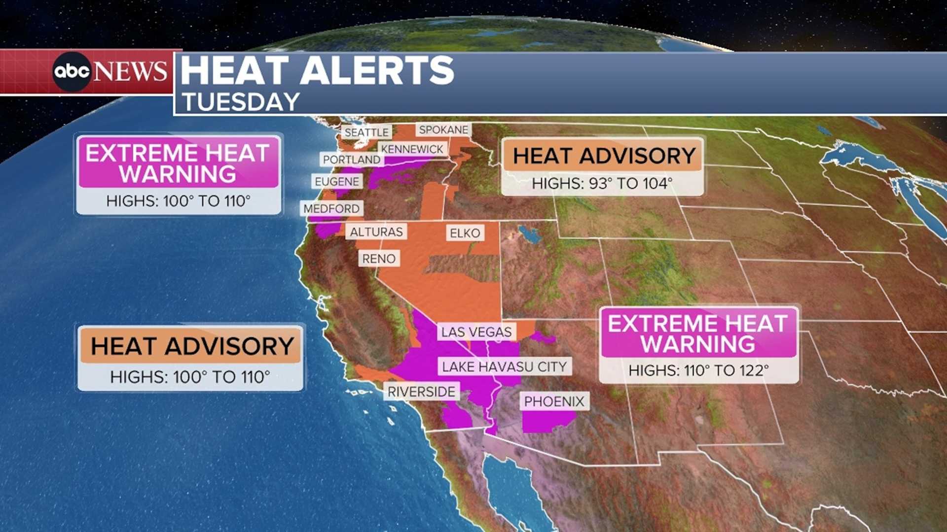 Extreme Heat Advisory Northeast Northwest