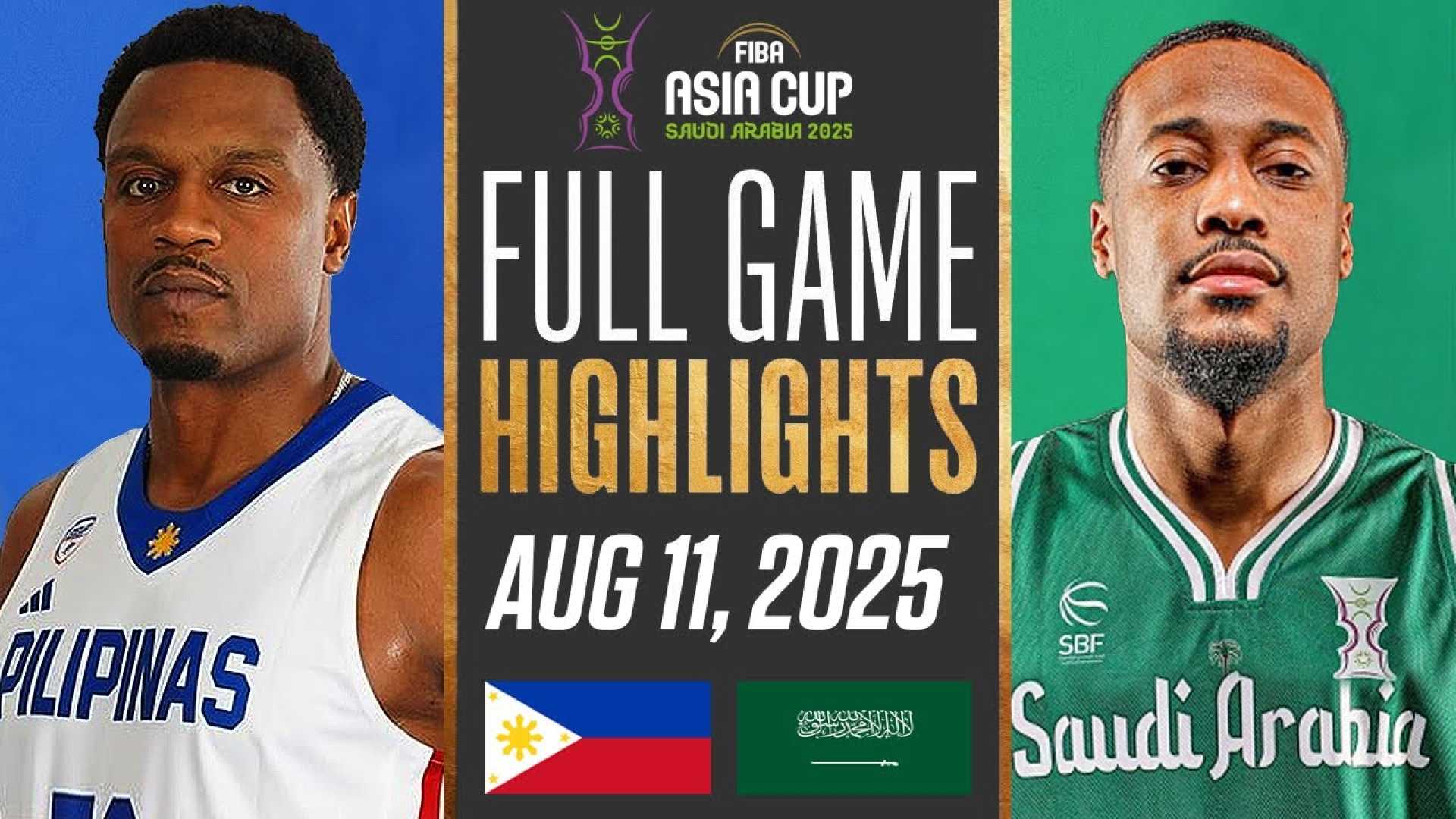 Fiba Asia Cup Saudi Arabia Philippines Basketball