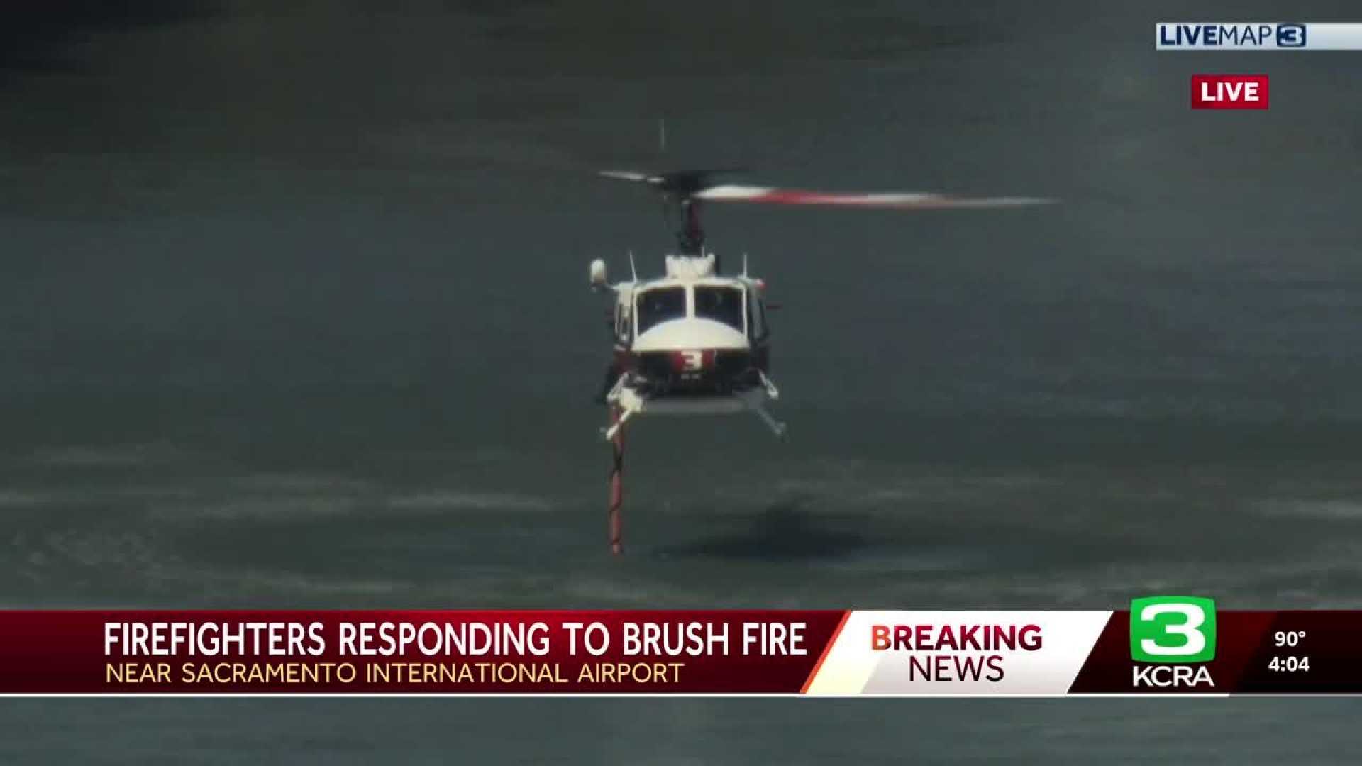 Fire Near Sacramento International Airport