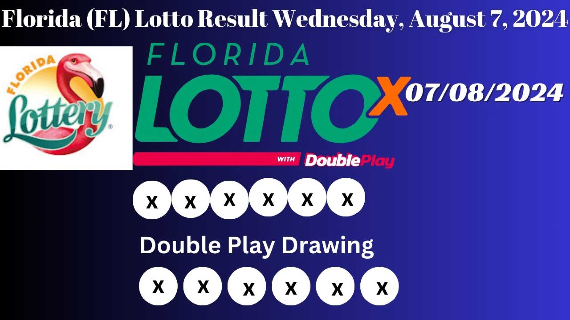 Florida Lottery Winning Numbers August 7 2025