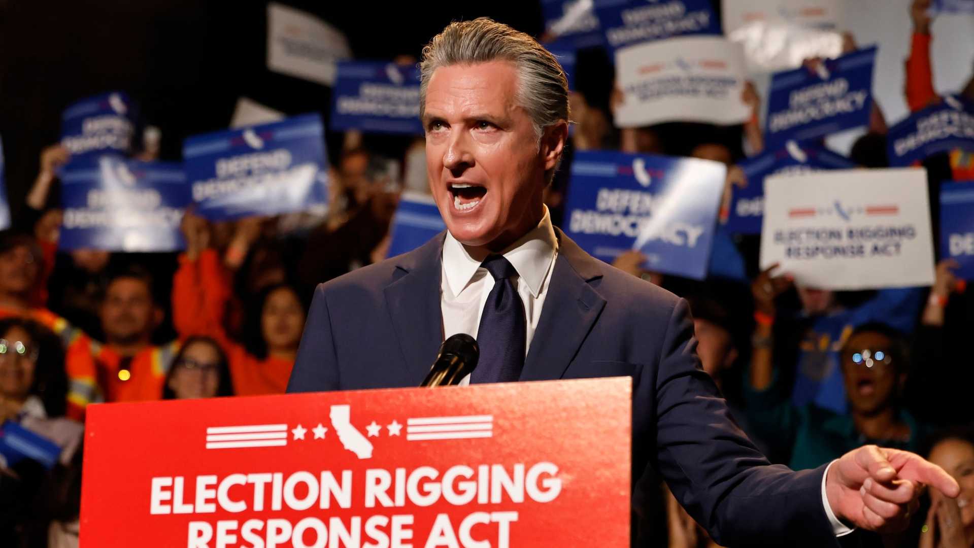 Gavin Newsom California Redistricting