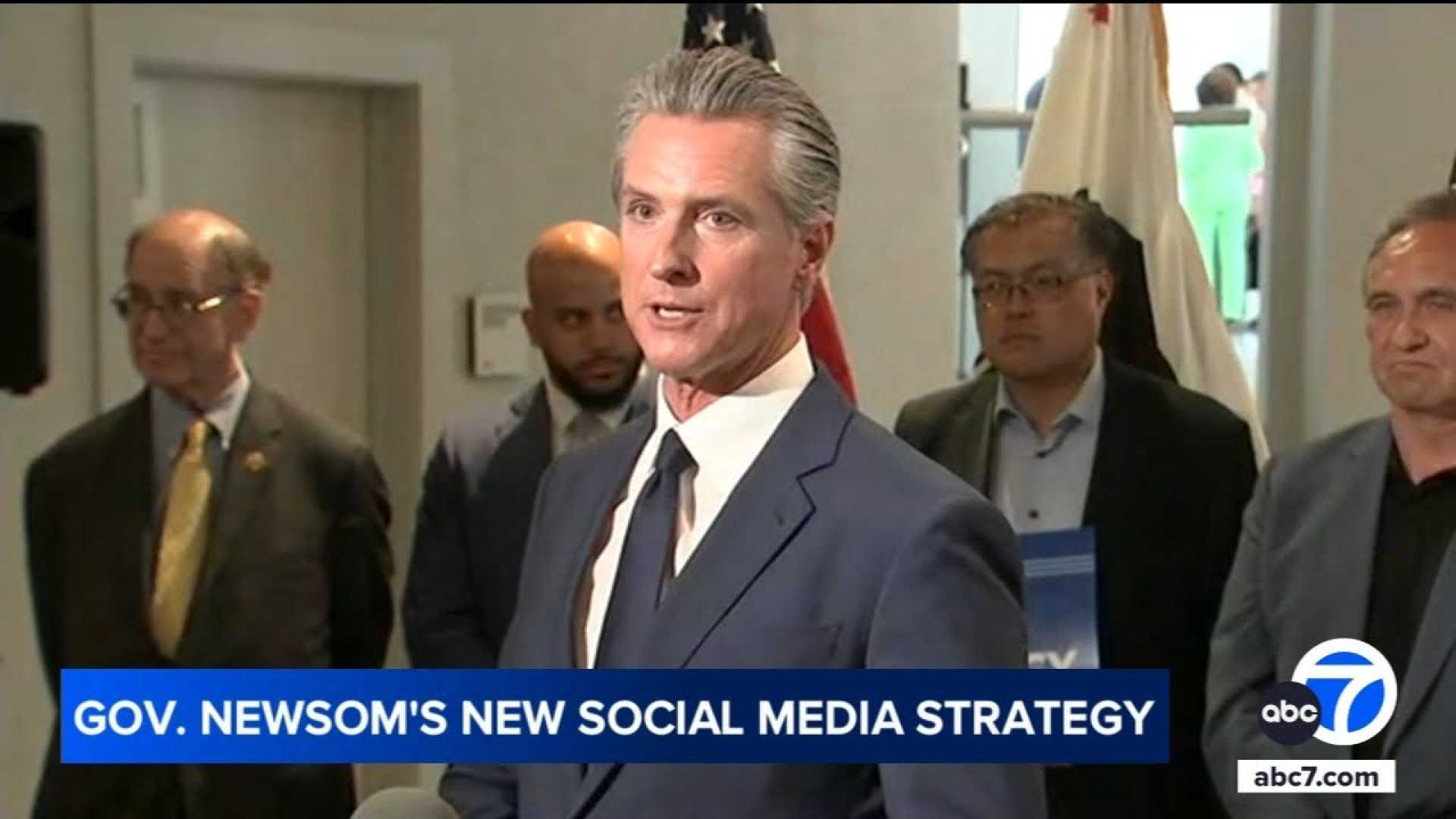 Gavin Newsom Imitating Donald Trump Social Media