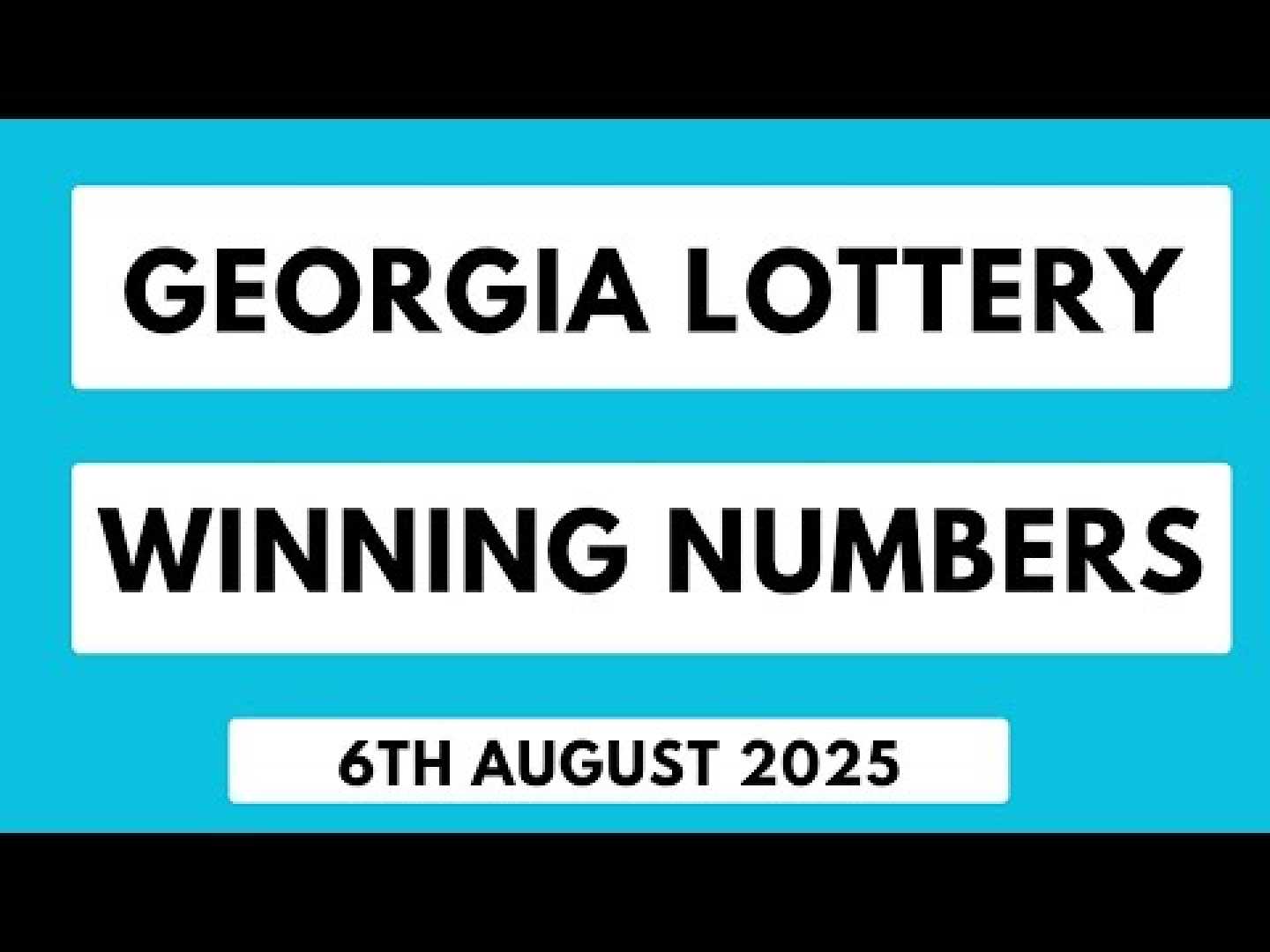 Georgia Lottery Winners August 2025