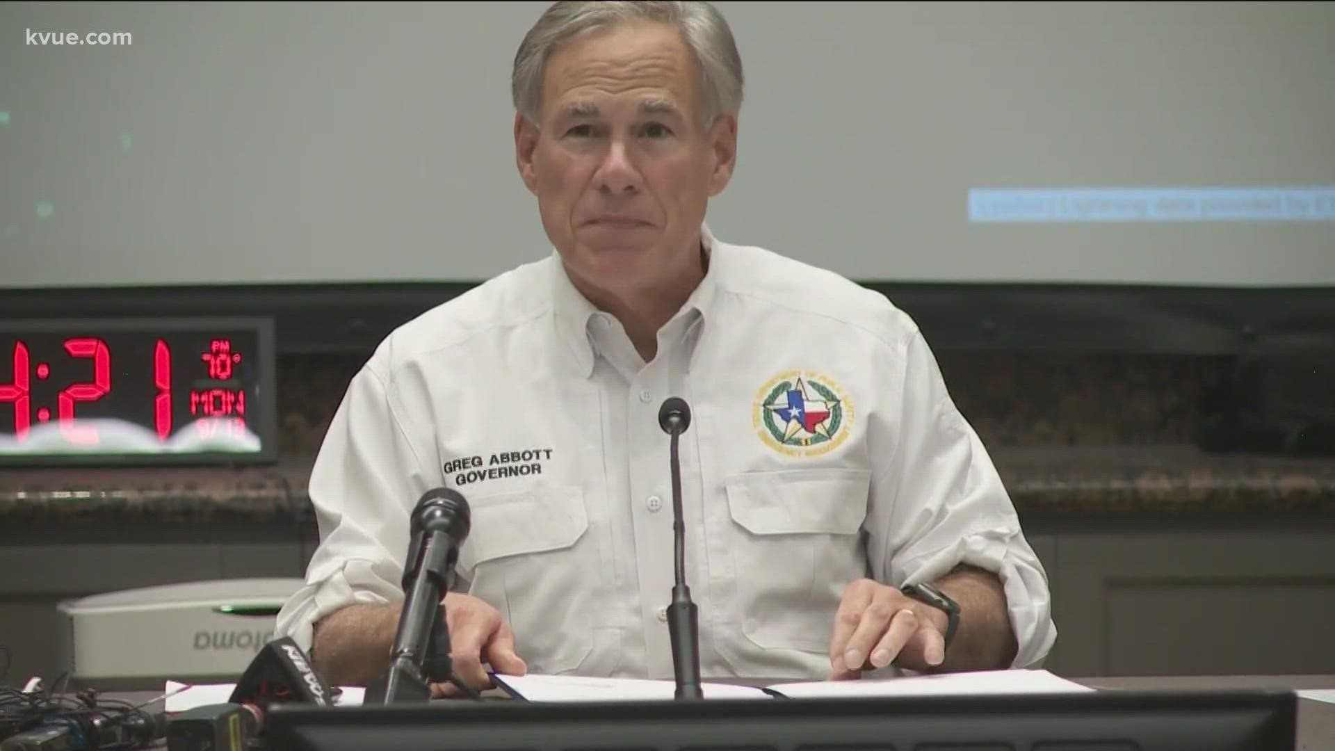 Greg Abbott Texas Tropical Storm