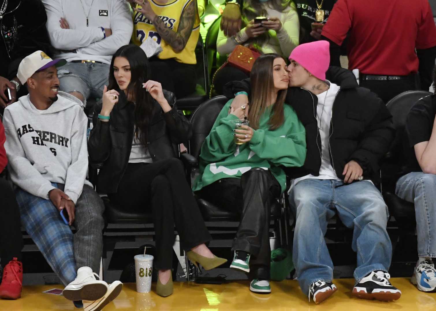 Hailey Bieber Justin Bieber Basketball Event L.a.