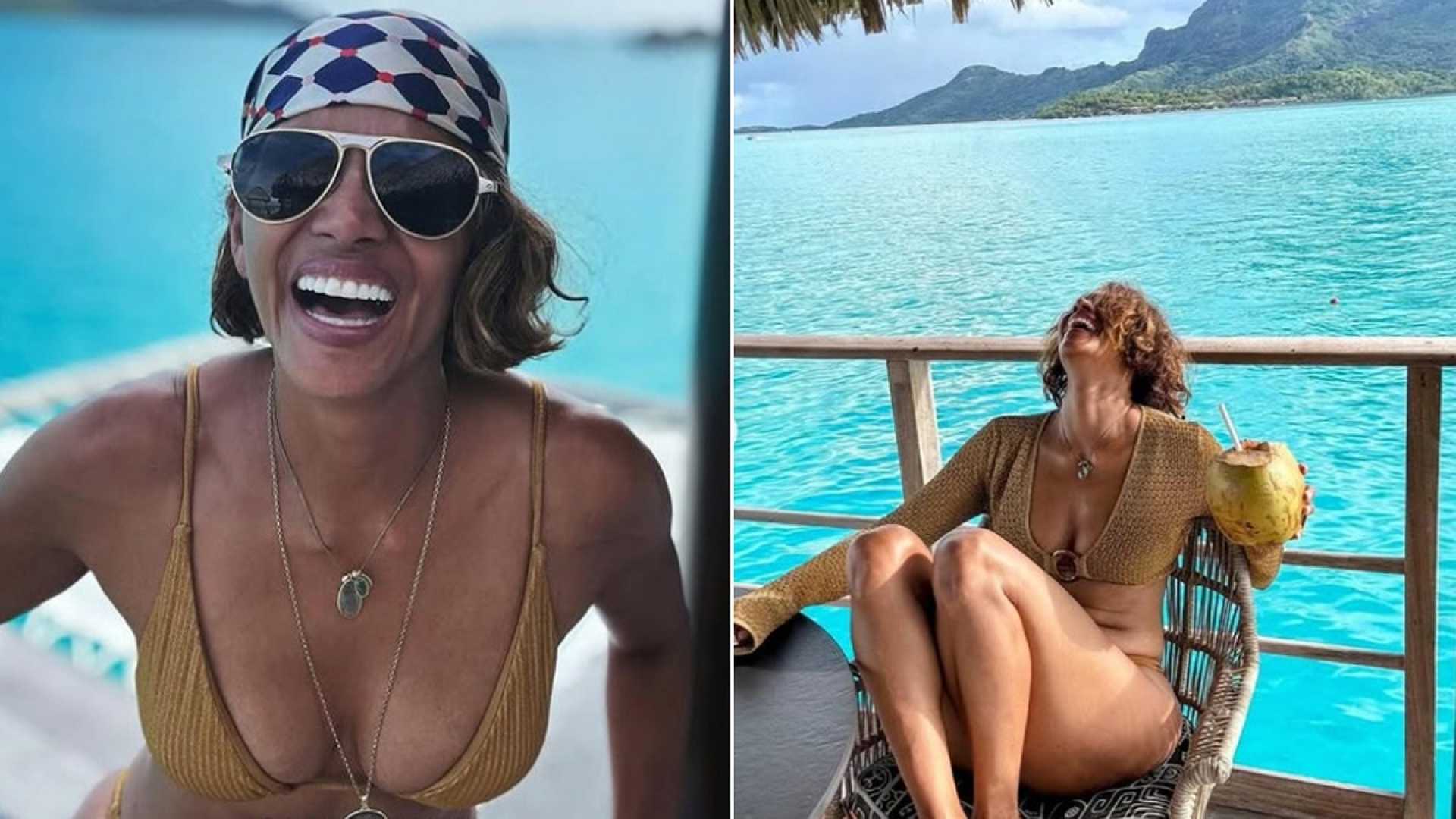 Halle Berry Birthday Beach Vacation