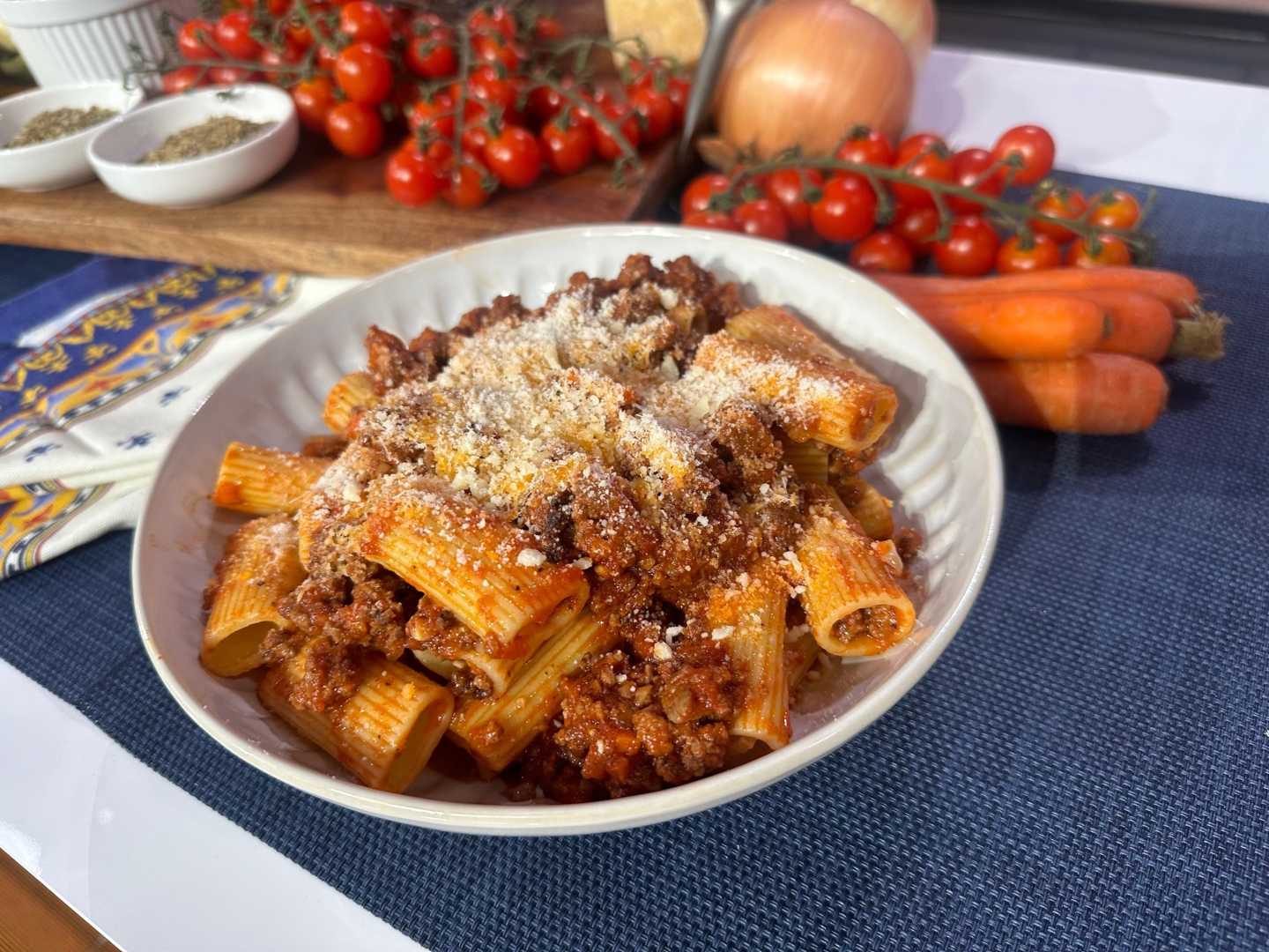 Harry Hamlin Cooking Pasta Dish