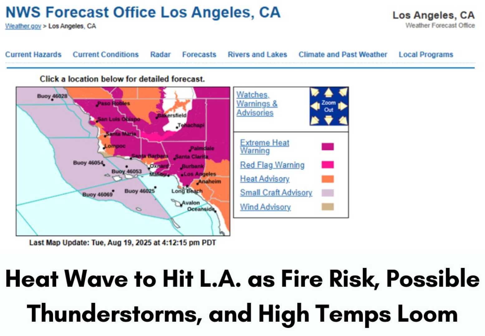 Heatwave Thunderstorms Wildfire Risks
