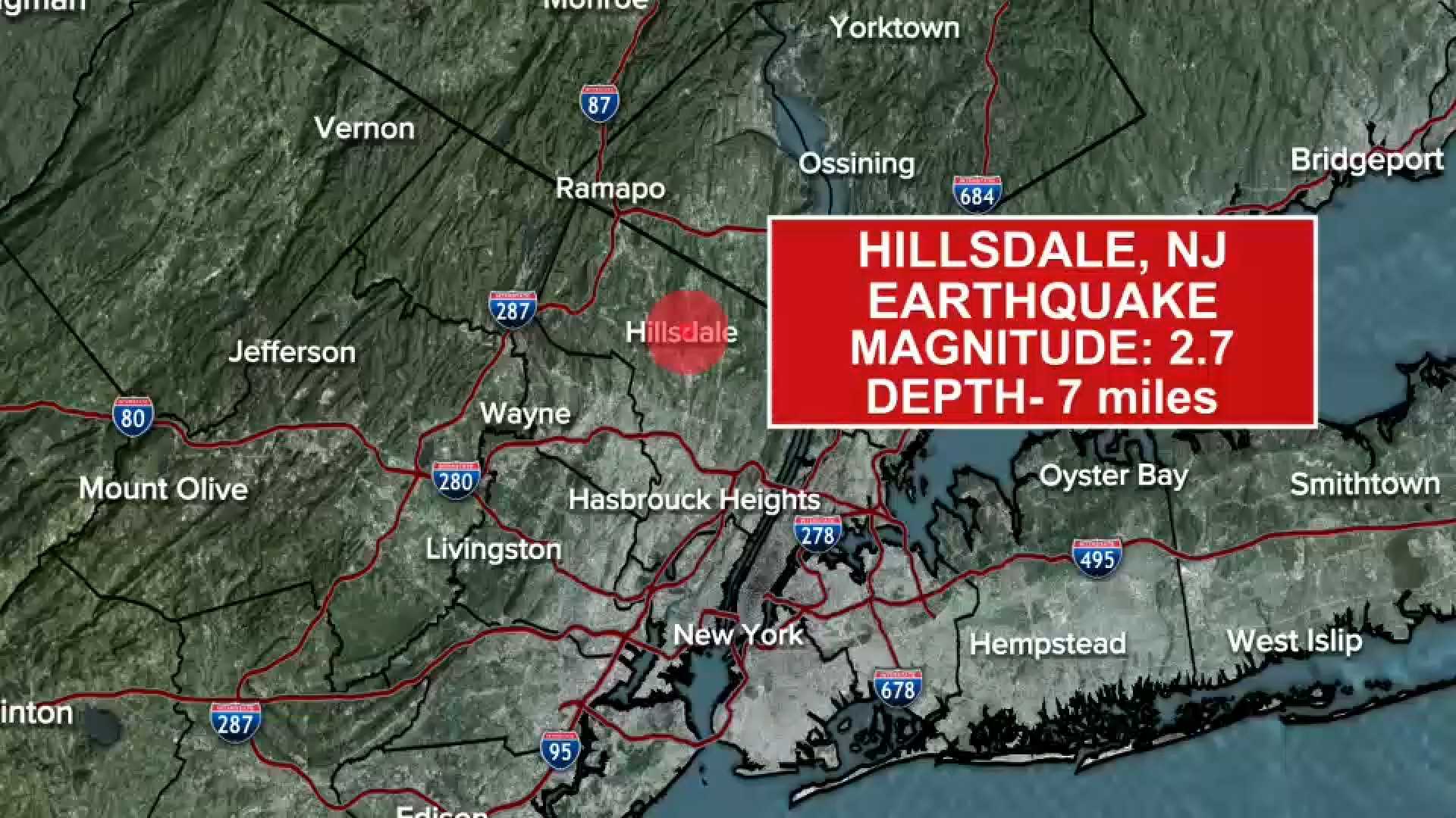 Hillsdale New Jersey Earthquake